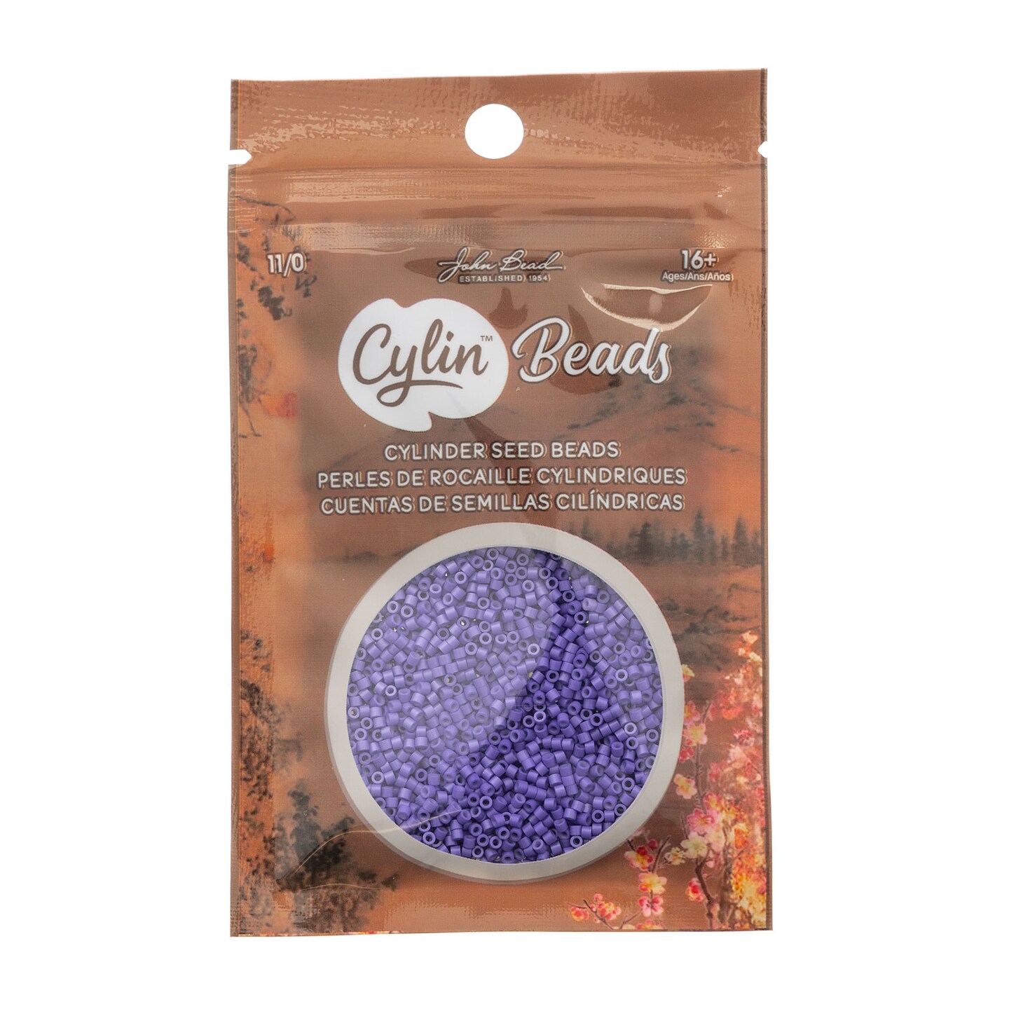 John Bead Opaque Finish Cylin Beads 11/0 Glass Cylindrical Seed Beads, 25g