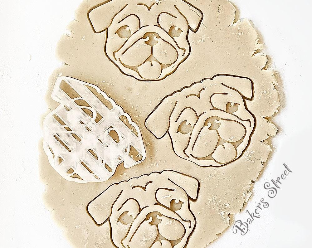 Pug Cookie Cutter, Pet Portrait Cookie Cutter, Fondant Cutter with stamp, Dog Cutter, Unique Personal gift product 5