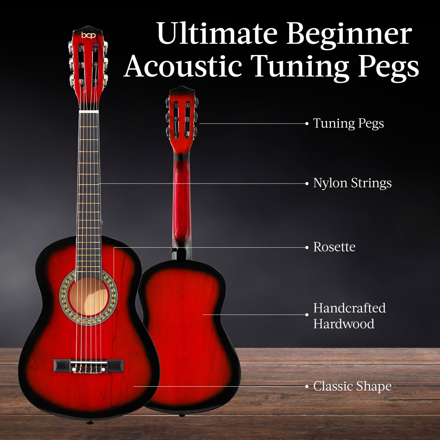 Best Choice Products 30in Kids Acoustic Guitar Beginner Starter Kit with Strap, Case, Strings