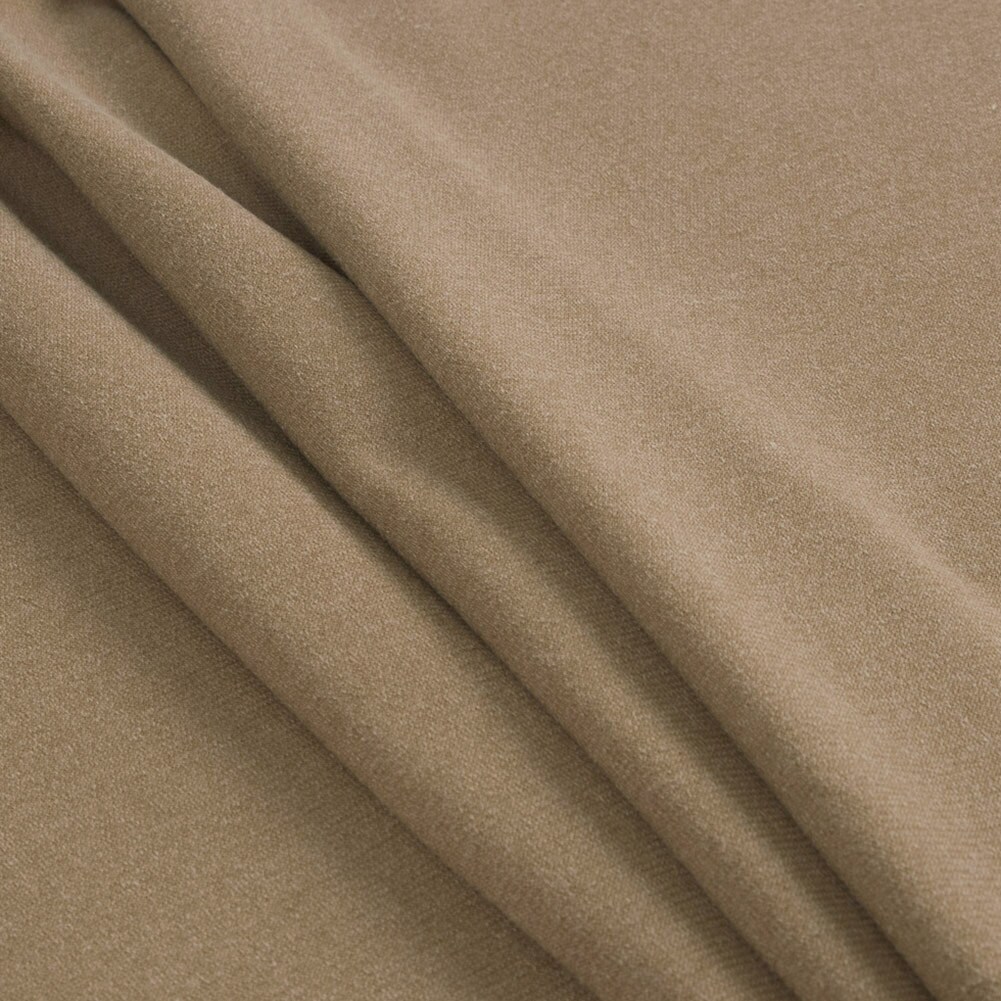 1 Yard Almond Buff Cotton Polyester Velour Fabric Soft Stretch Knit Velvet 60 Inch Width