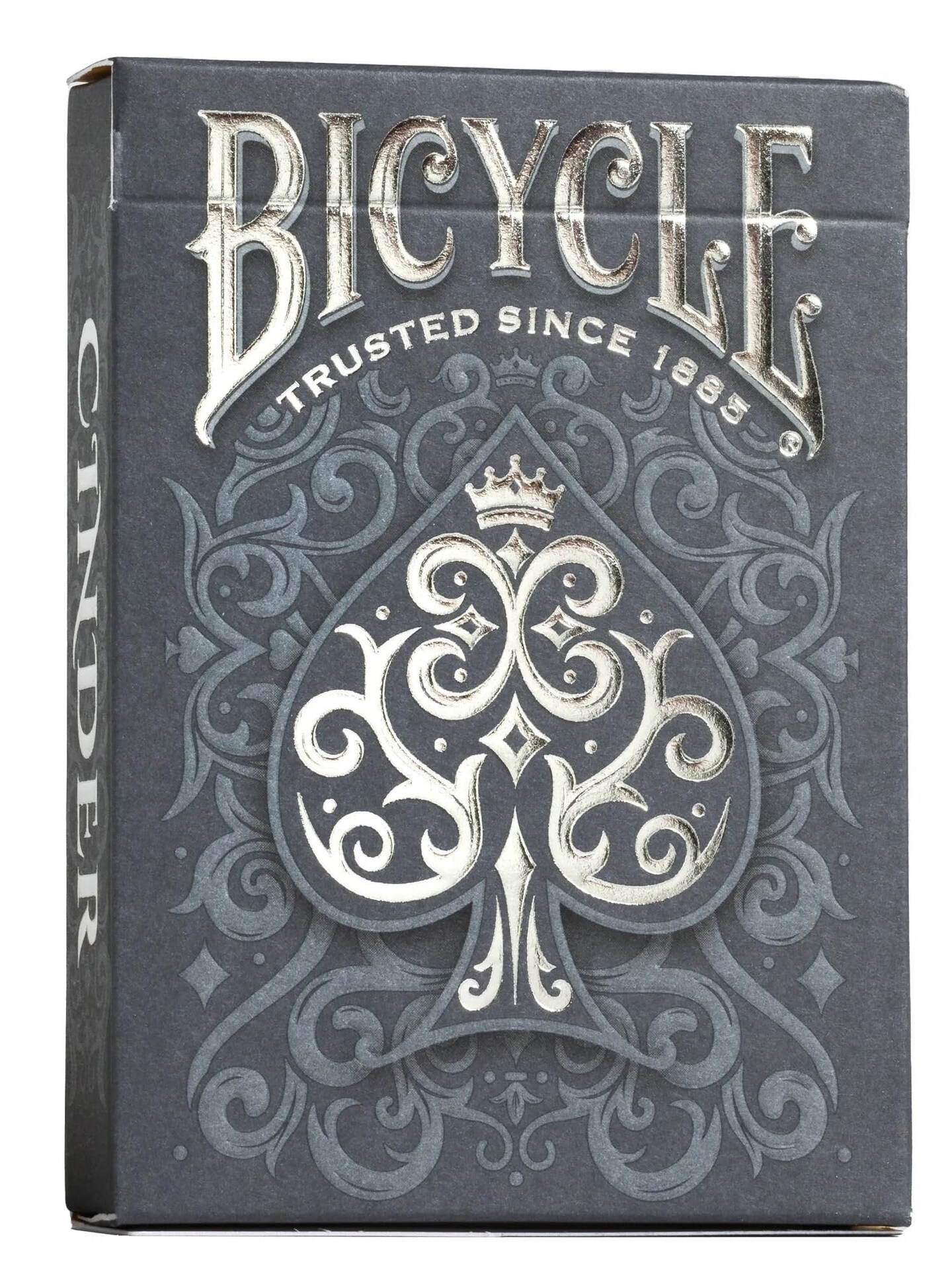 Bicycle Cinder Premium Playing Cards, Silver Smoke Foil, Poker Size Standard Index