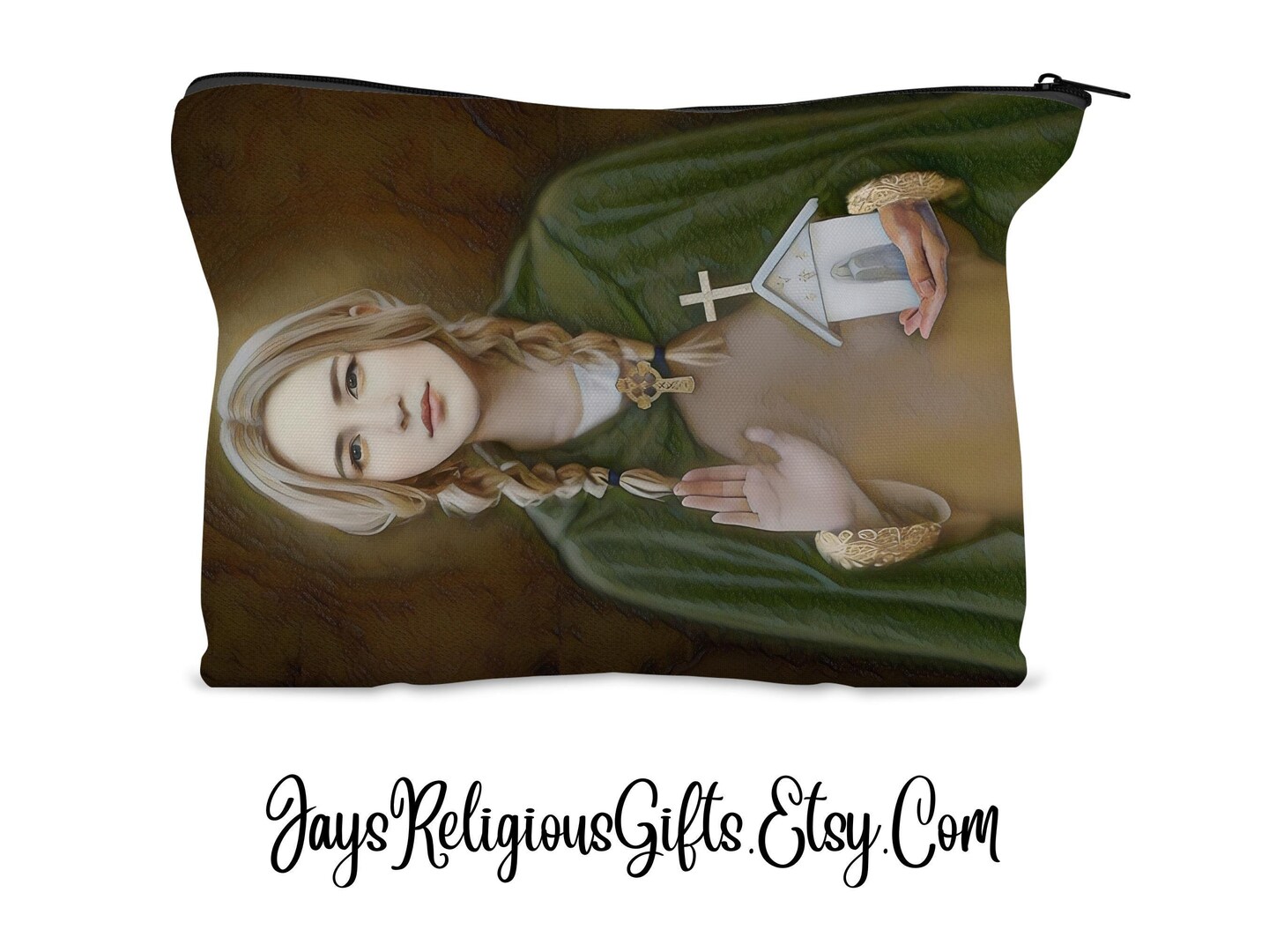 Saint Dwynwen Rosary Pouch Custom zippered Case for her Catholic Saint  Case for Rosary Beads Religious Gift for Women MakerPlace by Michaels