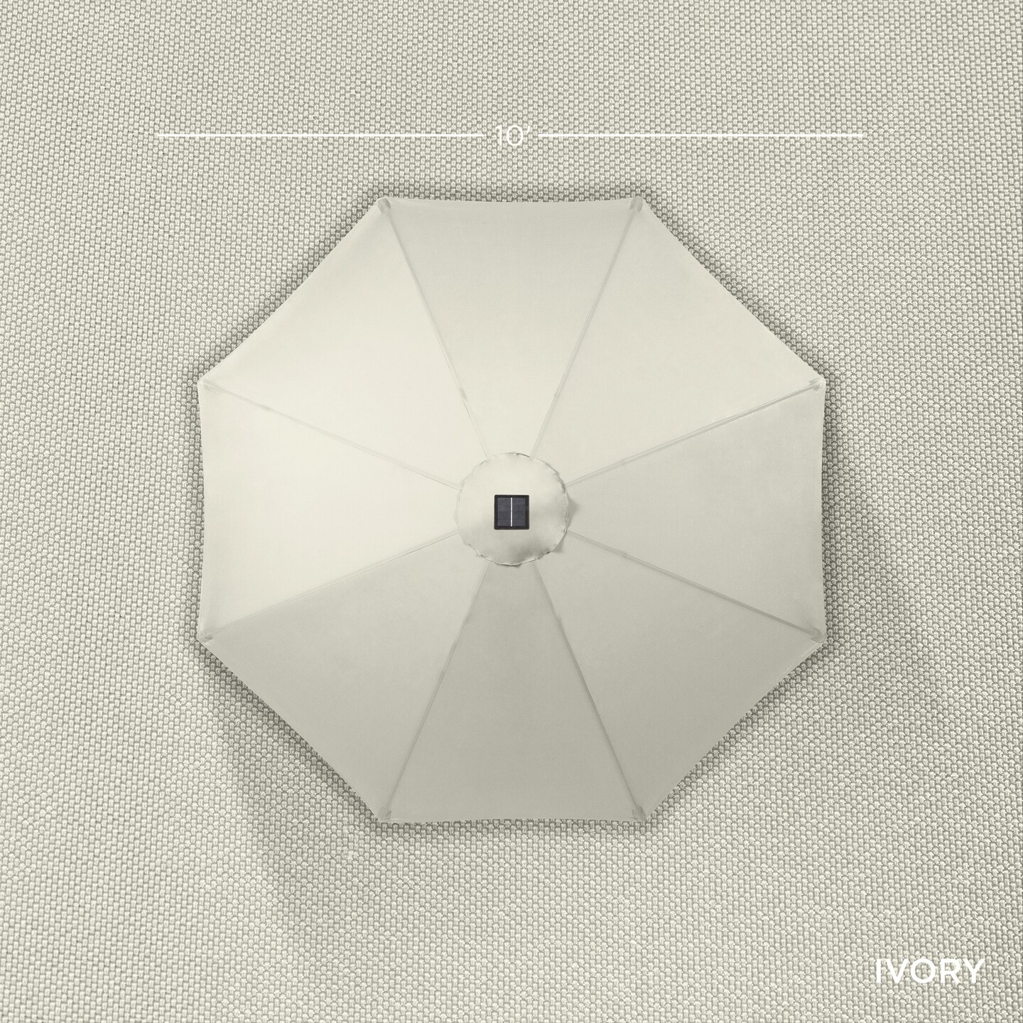 Best Choice Products 10ft Solar LED Lighted Patio Umbrella w/ Tilt Adjustment, UV-Resistant Fabric