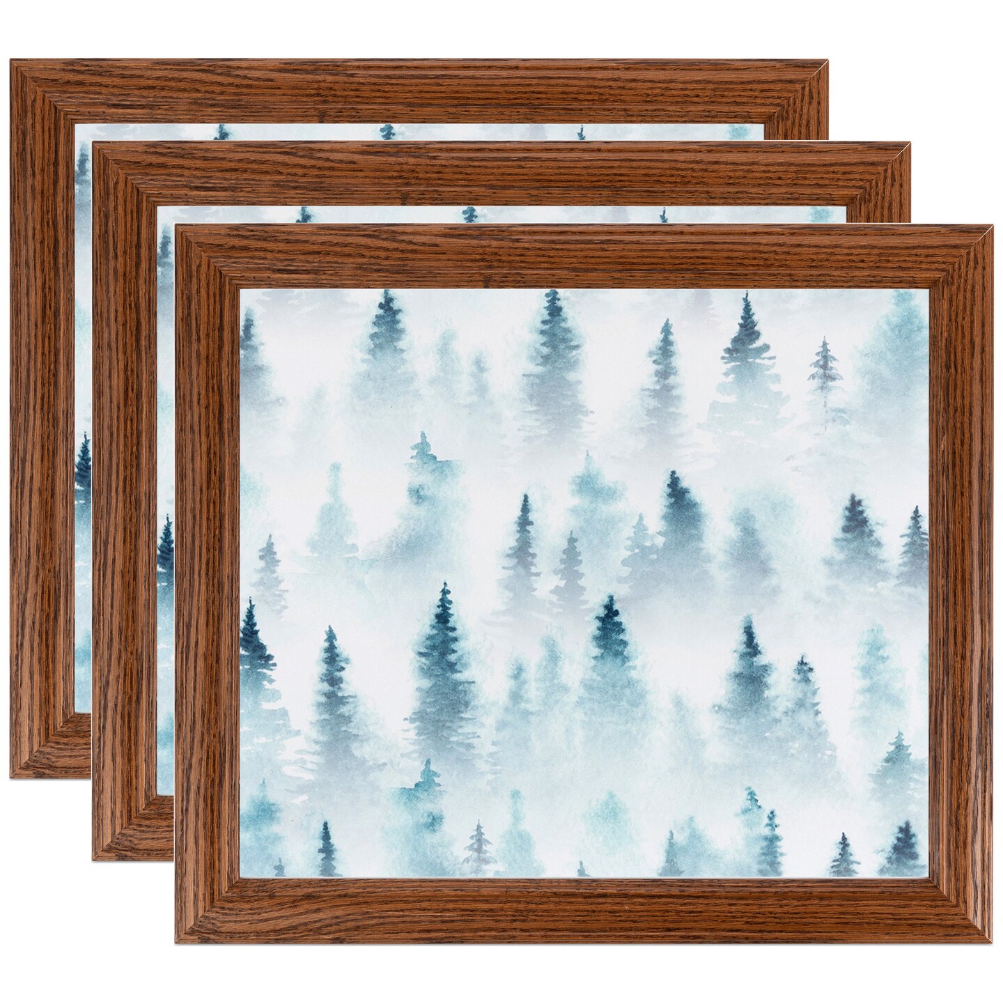 ArtToFrames 8x8 Inch Traditional Picture Frame, Multi Pack, Comes with Regular Glass (WOMPack-8-8x8)