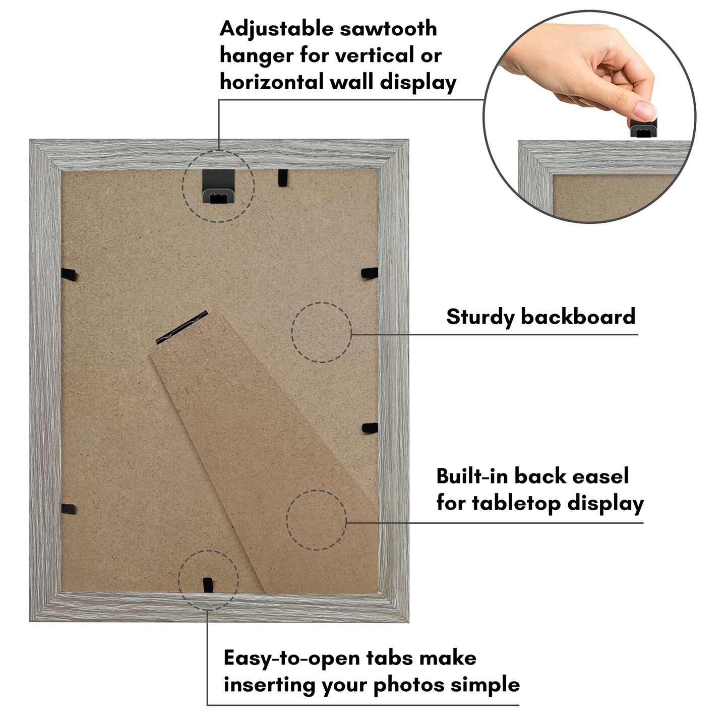 Americanflat Picture Frame with Oval-Shaped Mat - Ideal for Any Room, Living Rooms, Dorm Room