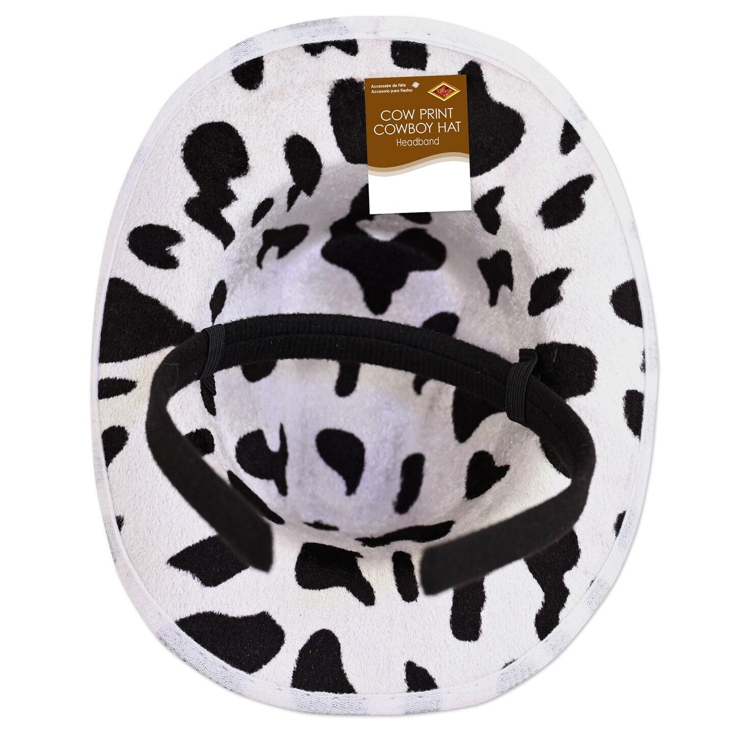 12 Pack Beistle Cow Print Cowboy Hat Headband
