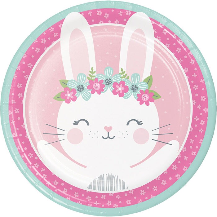 Birthday Bunny 8.75&#x22; Paper Plates (8/Pkg)