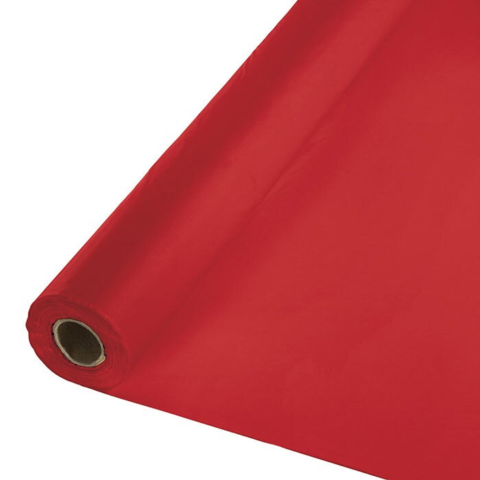 Classic Red Plastic Banquet Roll 40&#x22; X 100ft