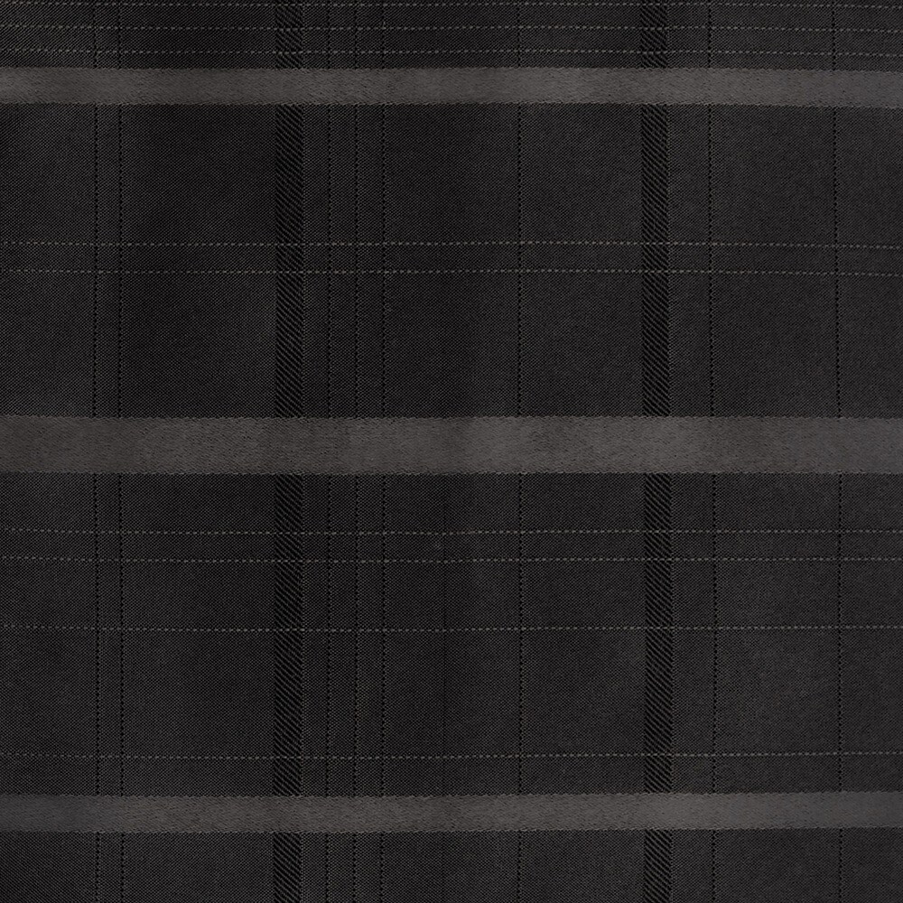 Threadmade Home Elegance Plaid Jacquard Tablecloth, Black - 70"W x 70"L Round