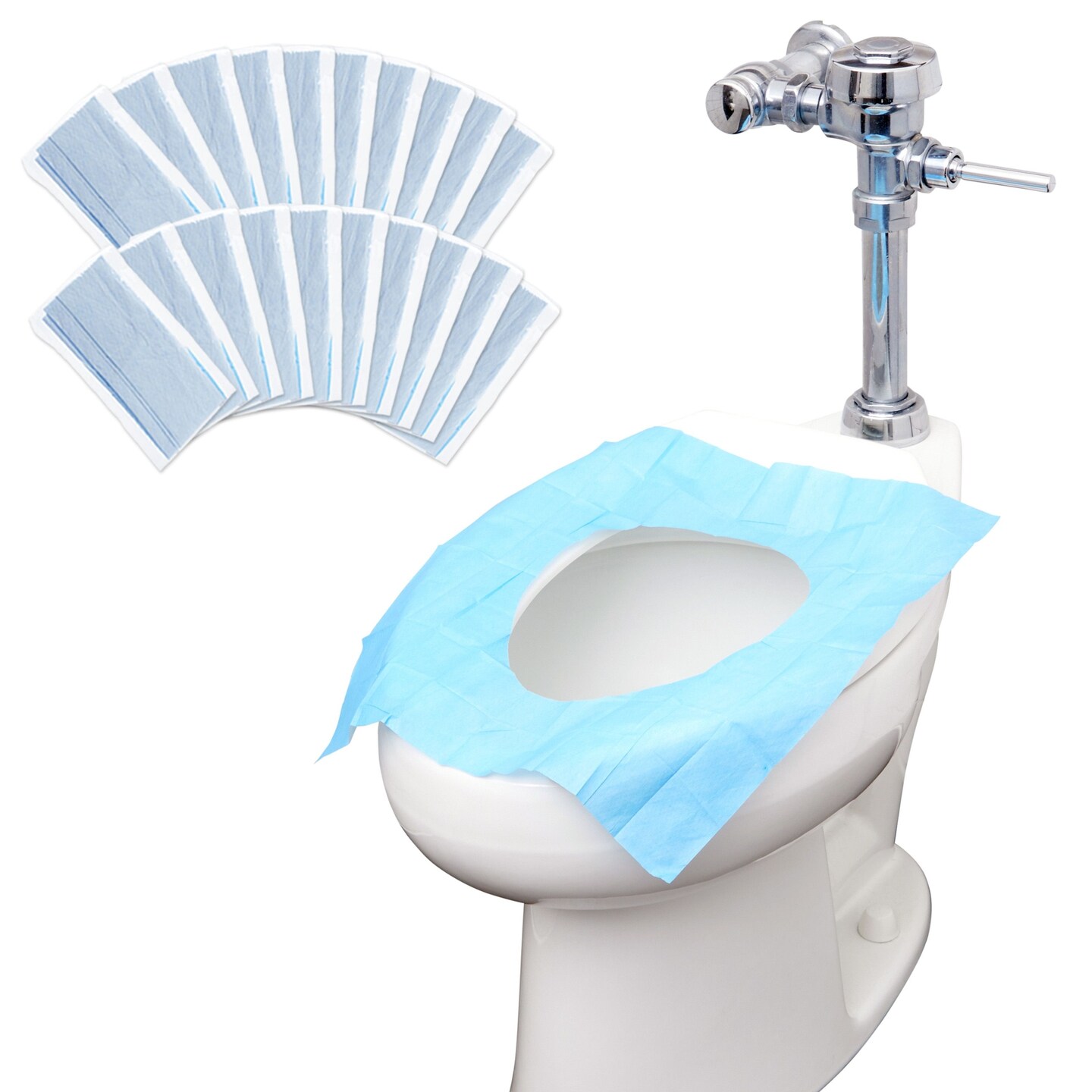 Juvale 50-Pack Disposable Toilet Seat Covers for Adults - Individually Wrapped Paper Flushable Liners for Bathroom and Travel