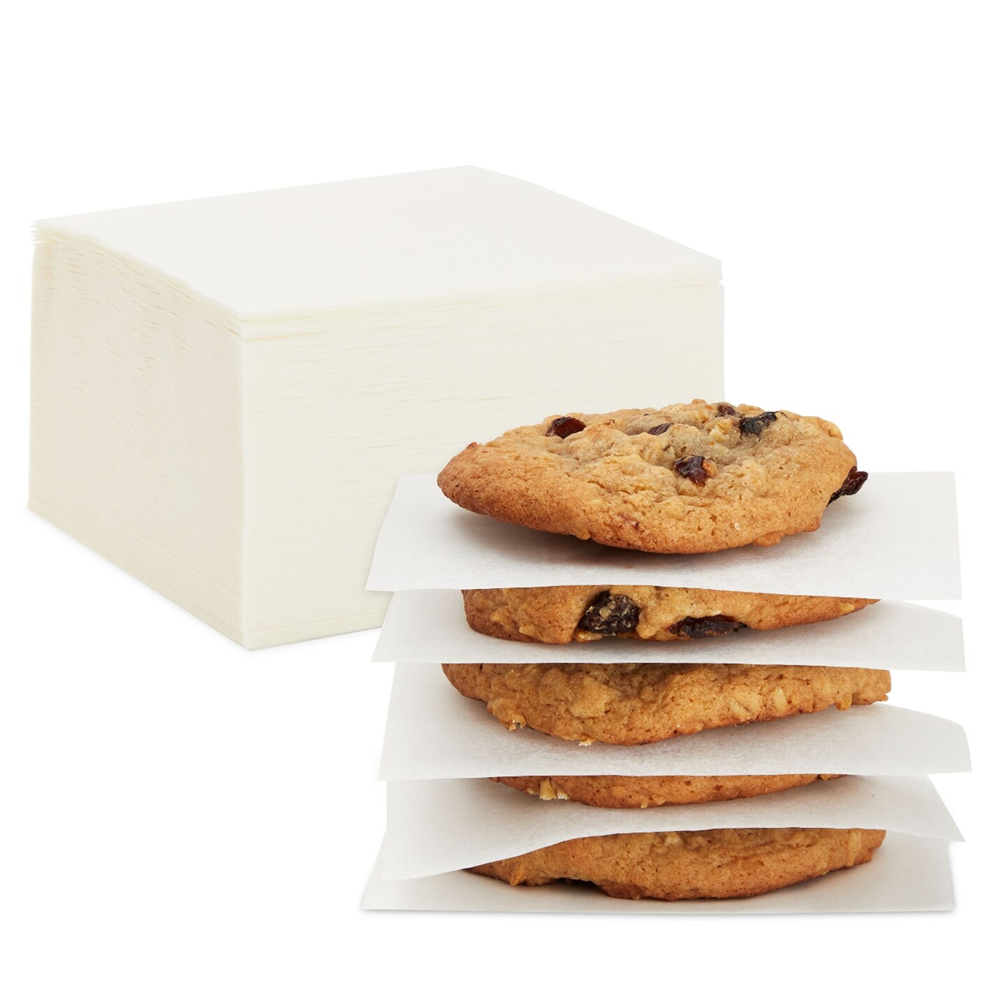 Juvale Precut Parchment Paper Sheets - 4 x 4 in Parchment Squares, 1000 Count, White - Baking & Air Fryer Sheets for Muffin Liners & Patty Paper