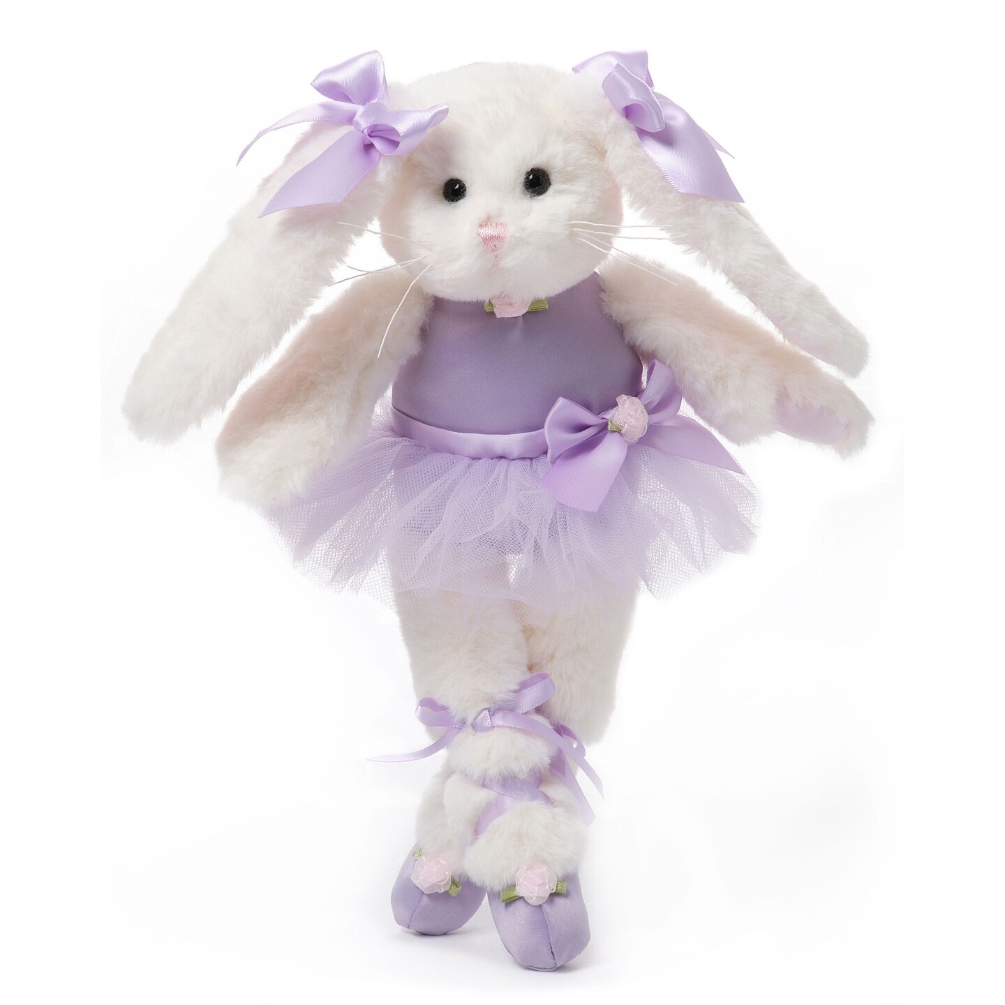 Bearington Collection Twirlina Ballerina Plush Stuffed Animal Bunny 12", For Ages 1-14