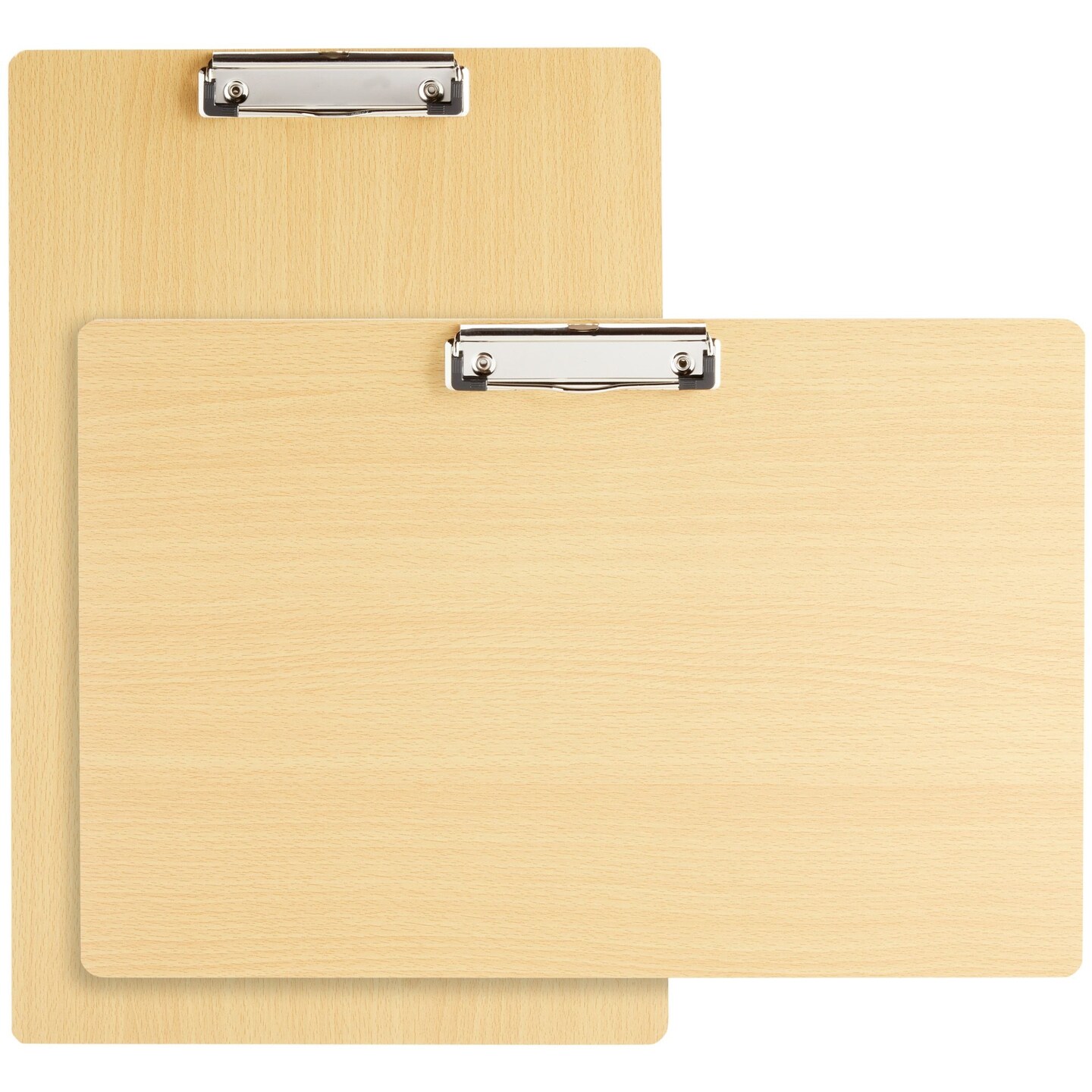 2-Pack Extra Large Legal Size Clipboards 11x17 with Low Profile Clip, Horizontal Wooden Lap Boards, Vertical Wood Clip Board for Drawing, Sketching, Art Classroom Office Supplies