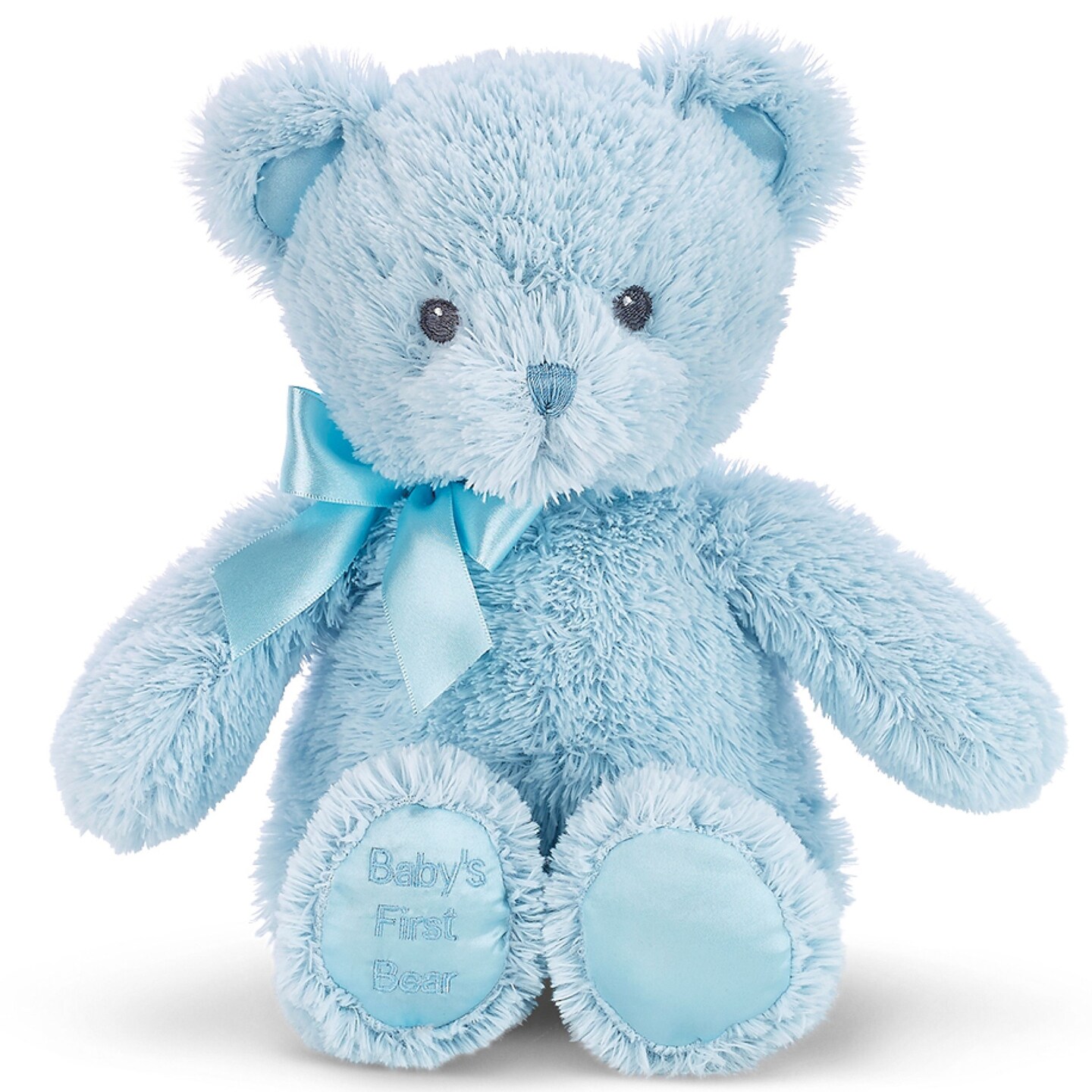 Bearington Blue Teddy Bear - 12" Fluffy and Cuddly My First Teddy Bear Companion with Premium Plush and Soft Fur - Adorable Stuffed Animal for Baby Boy Gift for Babies, Toddlers and Kids