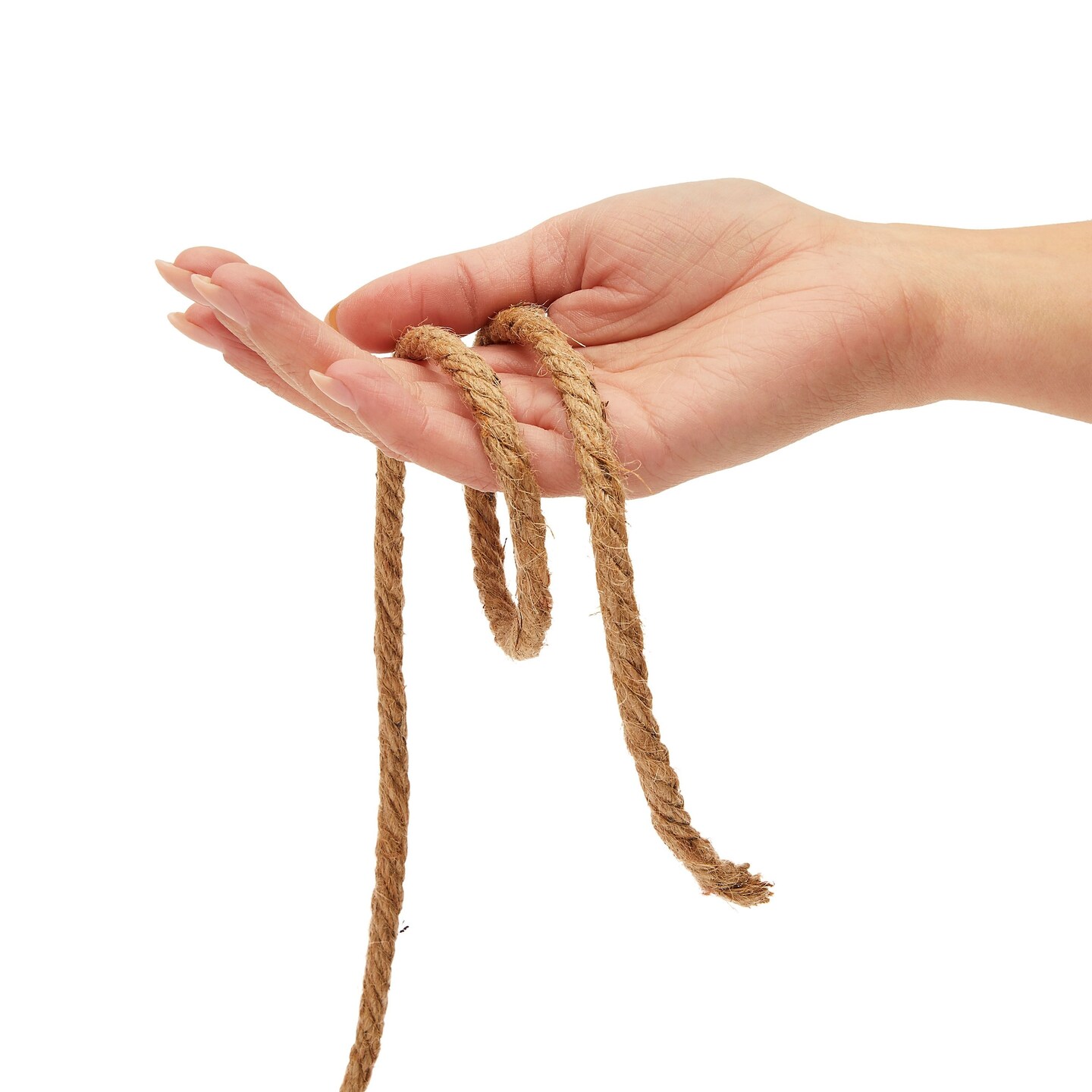 100 Feet Jute Rope for Crafts, 6mm Thick Braided Twine for Nautical Decor (Brown)