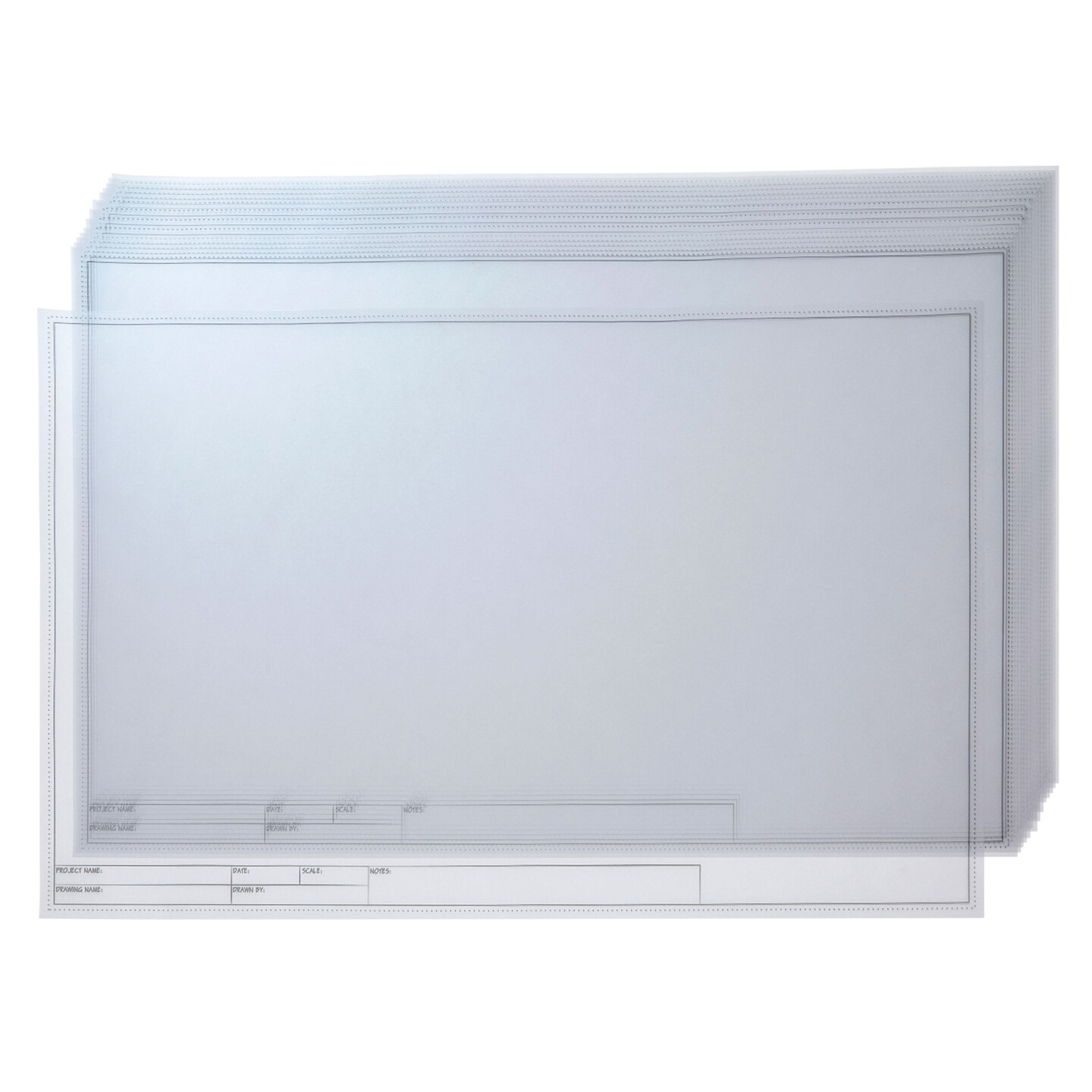 Bright Creations 20 Sheet Vellum Paper 11x17 Inch, Architecture Paper, Translucent Drafting Sheets with Engineer Title Block, Tracing Paper for Detailed Floor Plans and Drawings