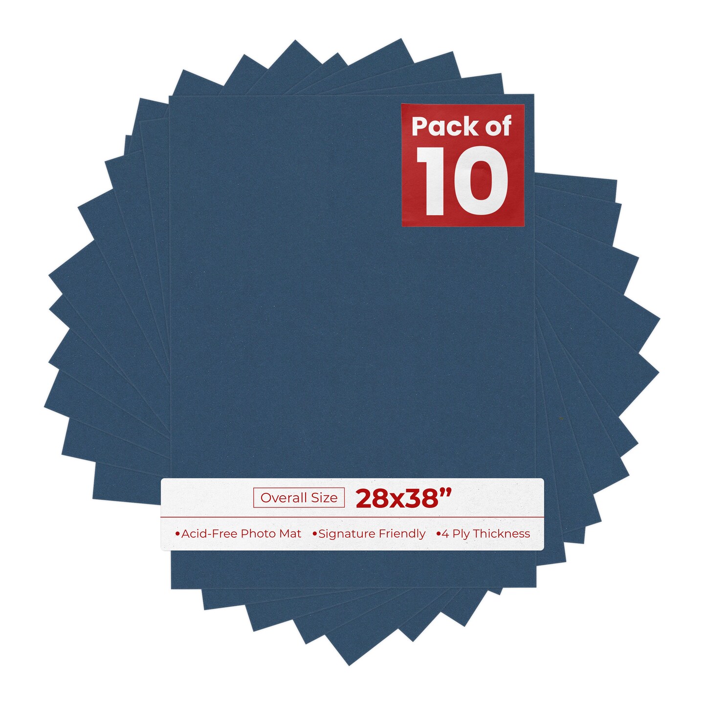 Ink Blue 28x38 Uncut Mat Board - Blank Sheets, No Opening, Color: Blue ...