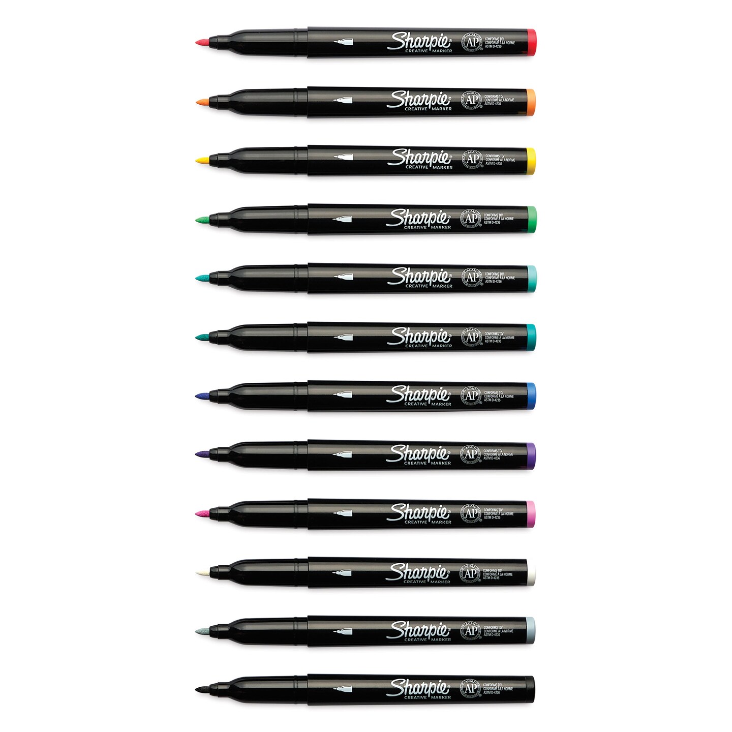 Sharpie Creative Acrylic Markers - Set of 12, Classic Colors, Fine Tip