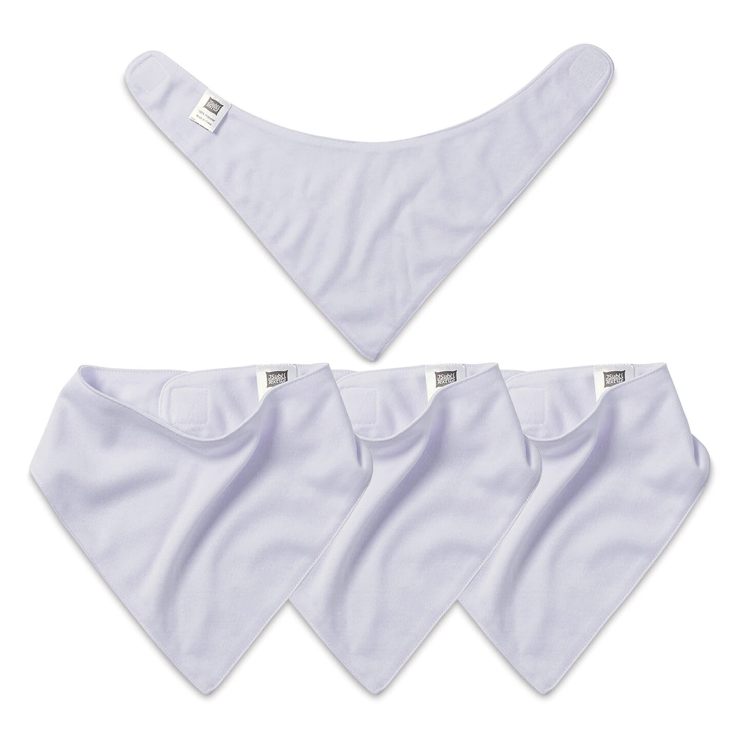 Craft Express Sublimation Printing Baby Products - Bandana, White, Pkg of 4