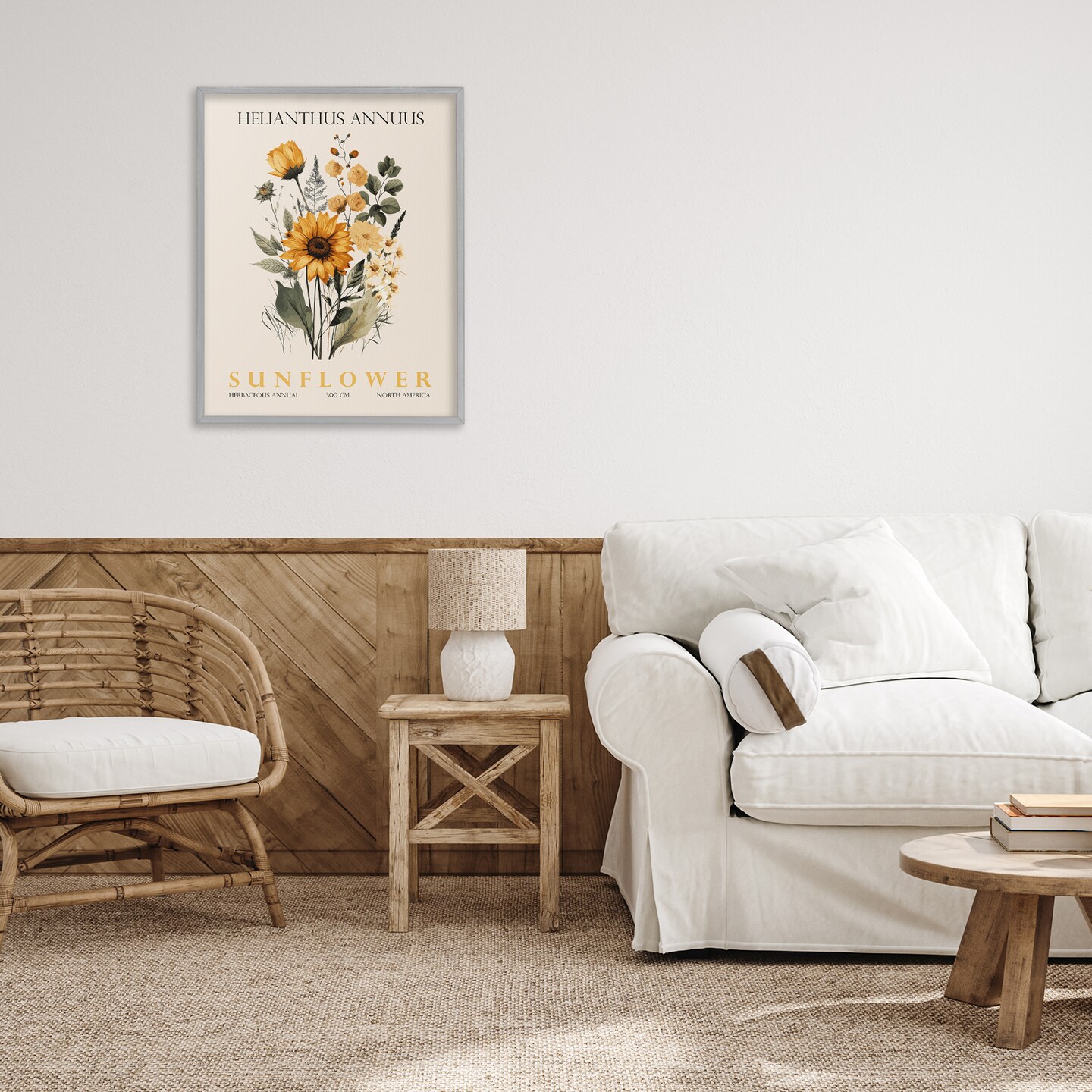 Stupell Industries Natural Sunflower Bundle Framed Giclee, design by Christopher Giampietro