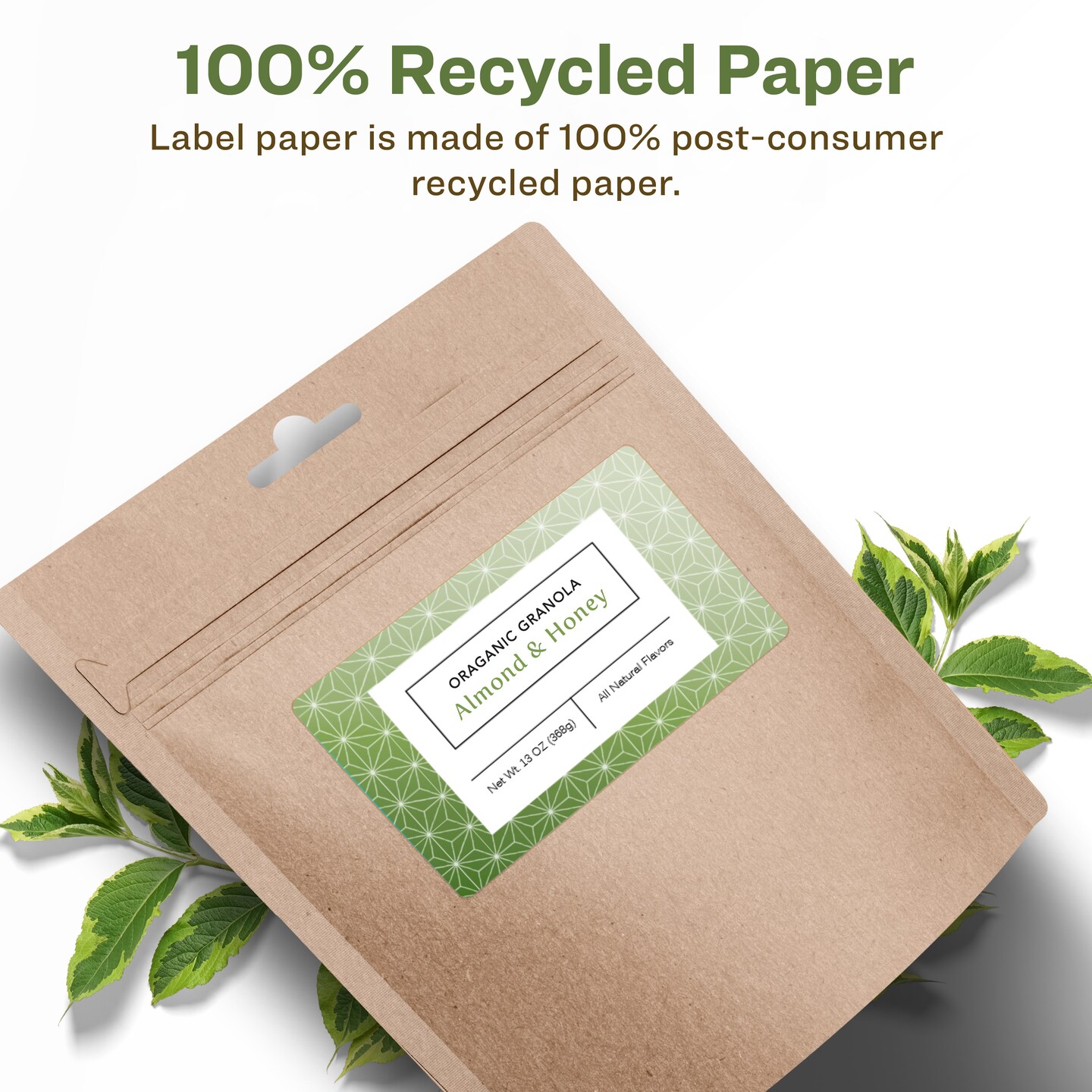 Avery Recycled Matte White Labels,  4&#x22; x 3&#x22; Rectangle