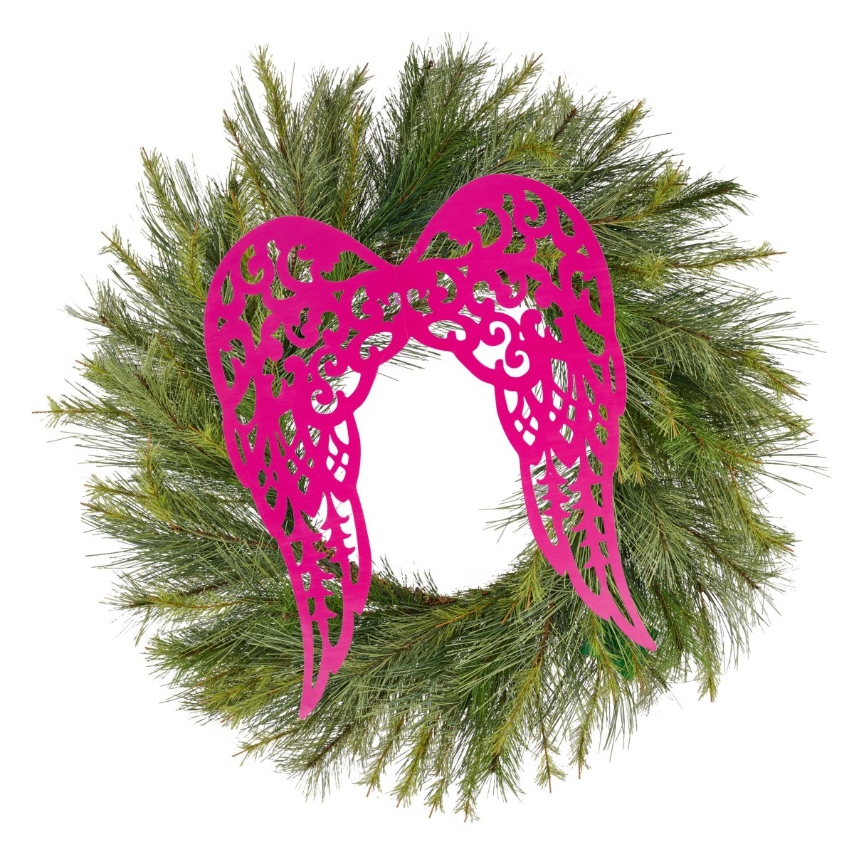 17&#x22; Metal Filigree Angel Wings: Hot Pink