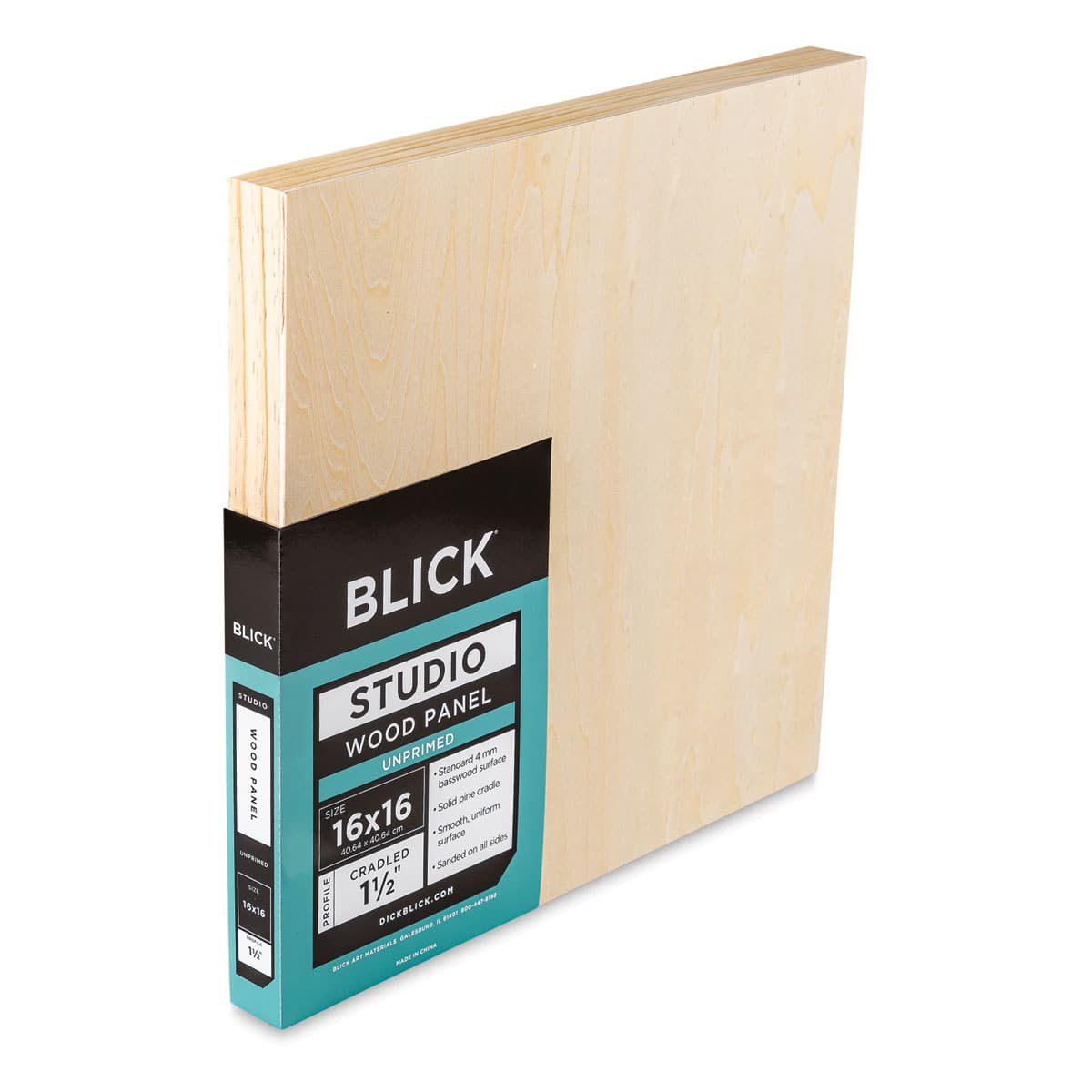 Blick Studio Artists' Wood Panels - Gallery Cradle, 16" x 16", 1-1/2" Cradle