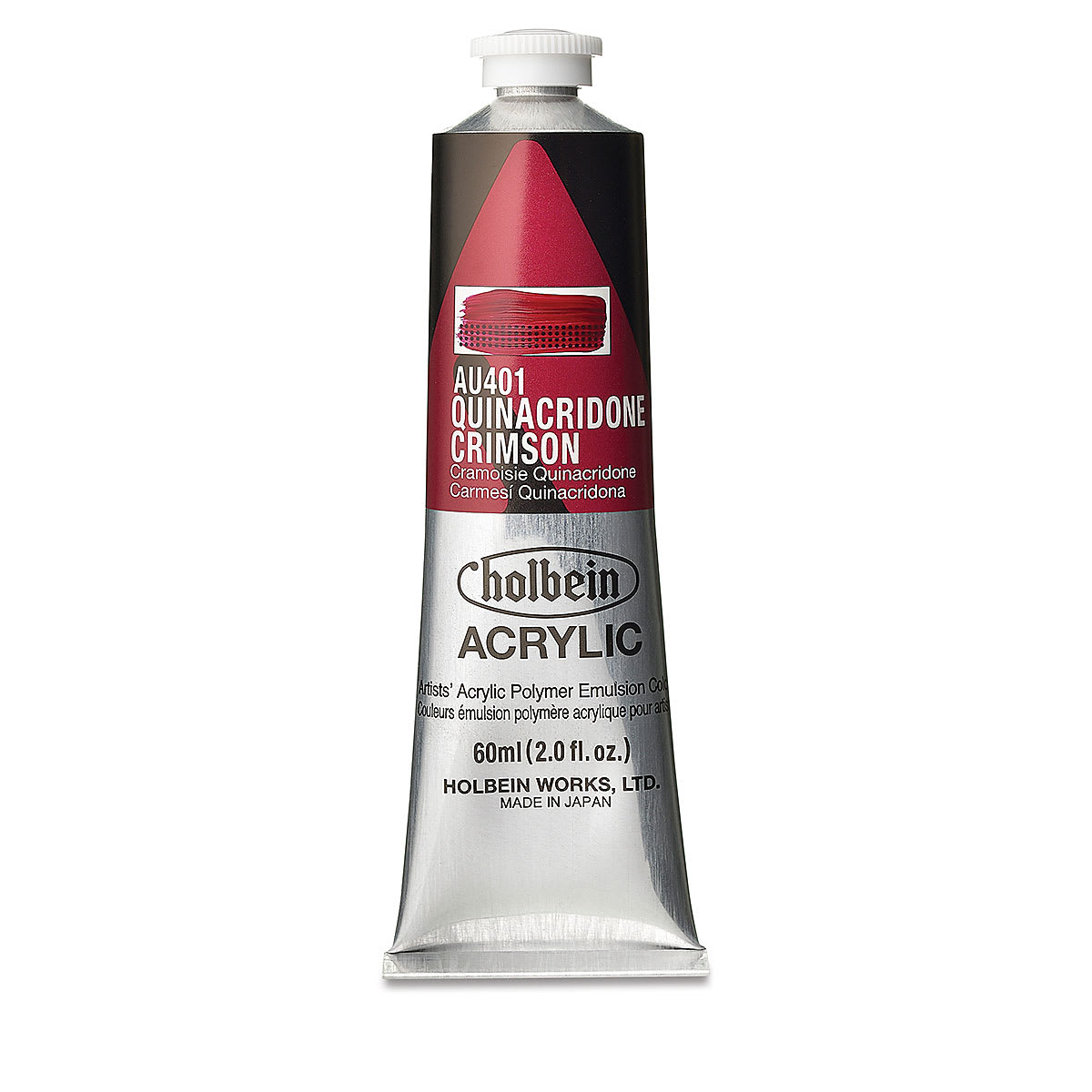 Holbein Heavy Body Artist Acrylics - Quinacridone Crimson, 60 ml tube