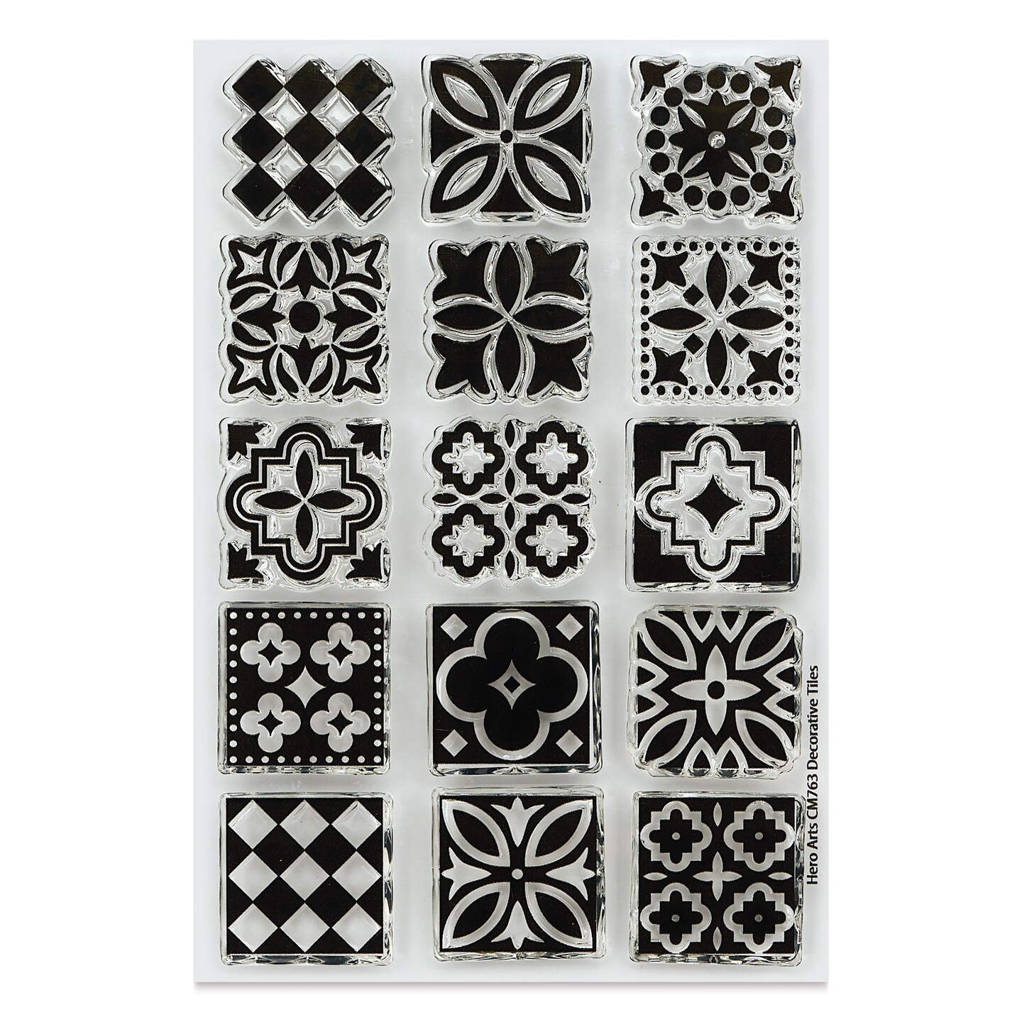 Hero Arts Decorative Patterns Clear Stamp Sets - Pkg of 15, Tiles