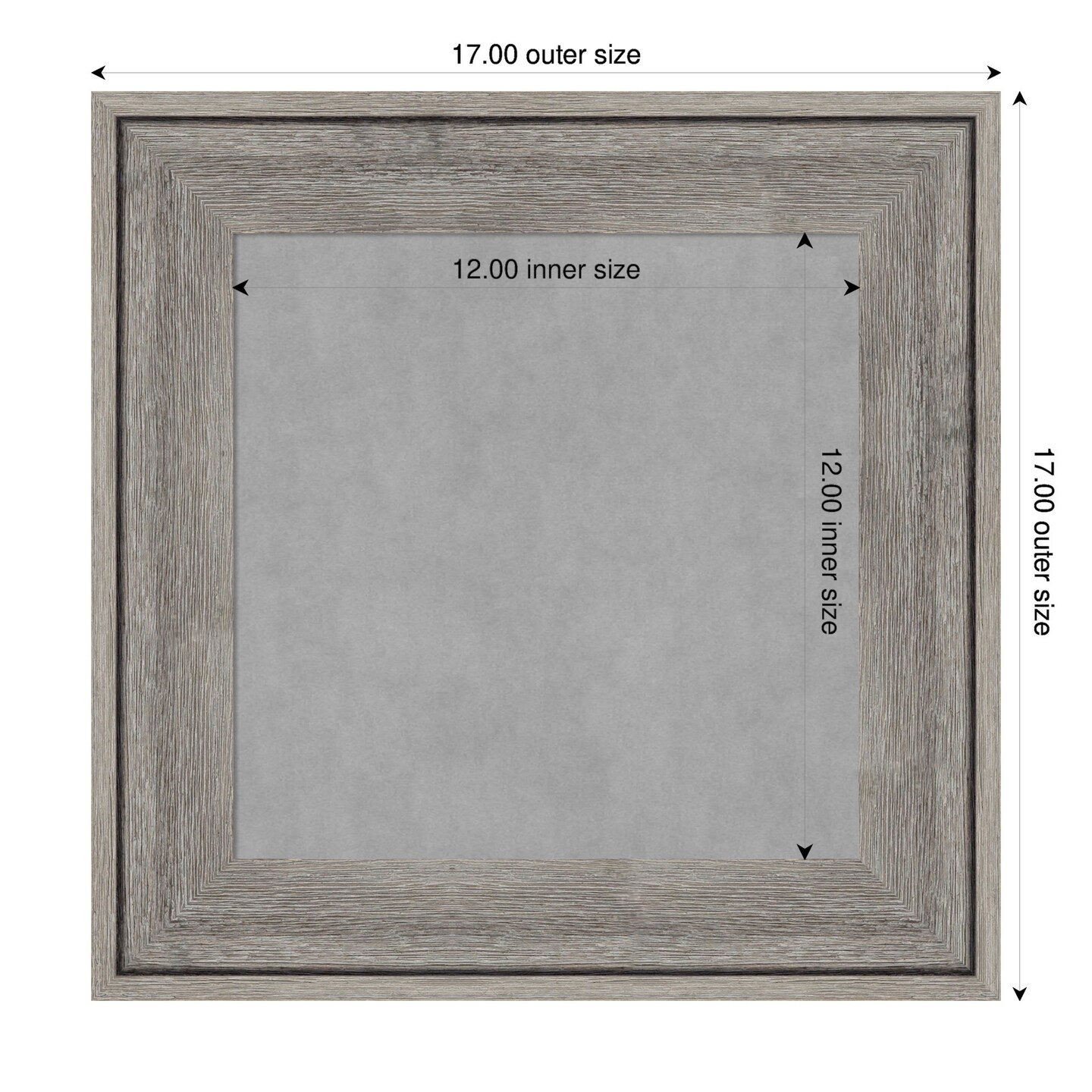 Regis Barnwood Grey Wood Framed Magnetic Board