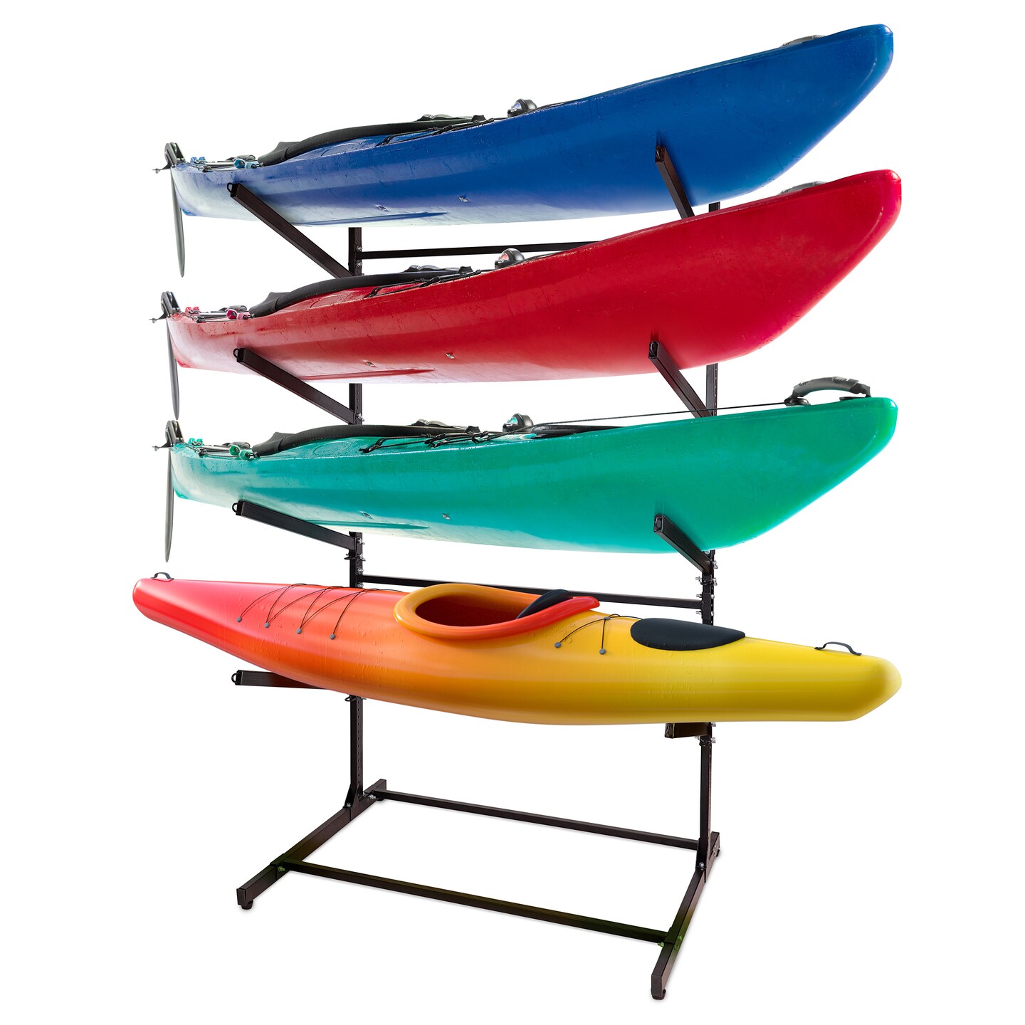 Get Out! Kayak Stand 420lb - 4 Tier Free Standing Paddle Board Dock Storage Rack