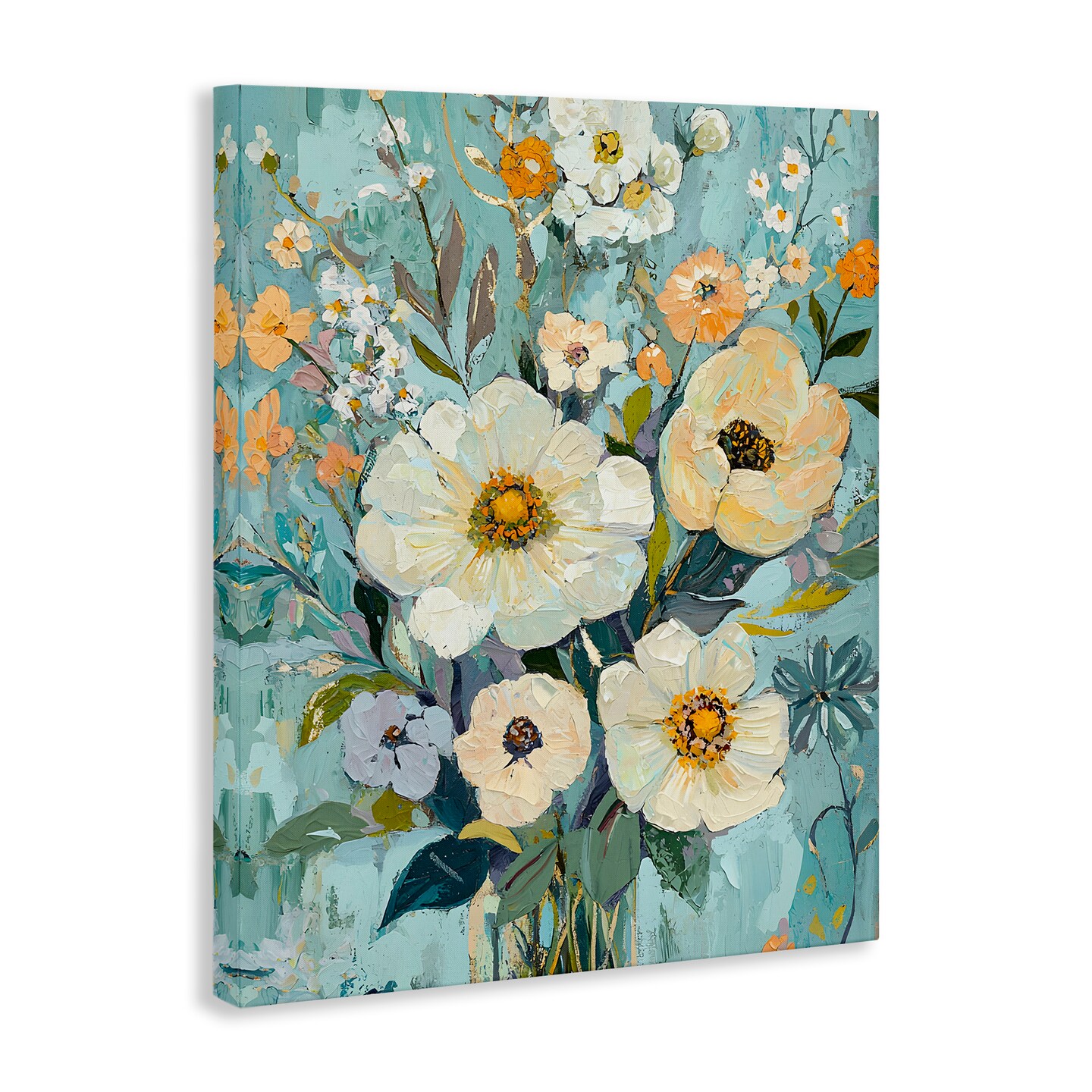 Stupell Industries Mixed Cream Flowers Arrangement Canvas Design by Franklyn Gregory