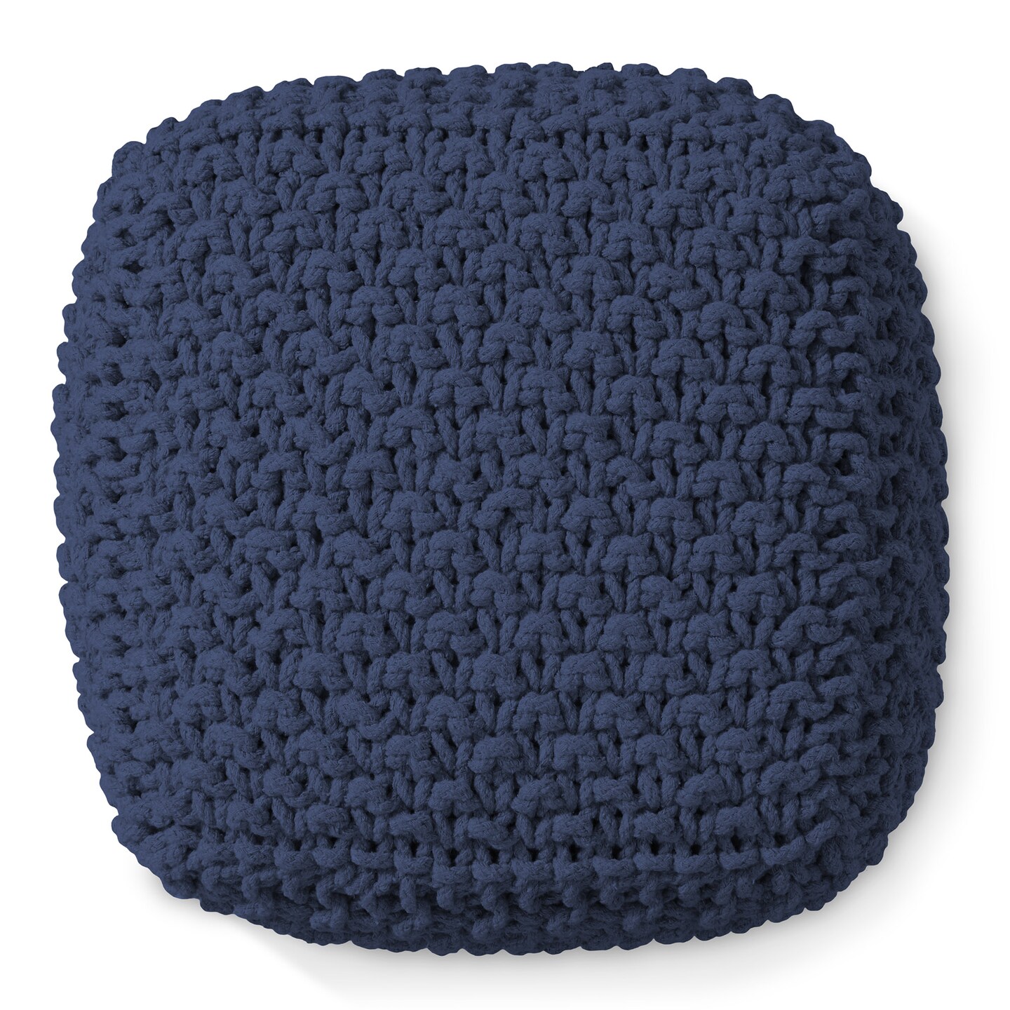 Casafield Pouf Ottomans, Cotton Knit Foot Stools, Boho Floor Pouffes for Living Room, Bedroom, Home Office