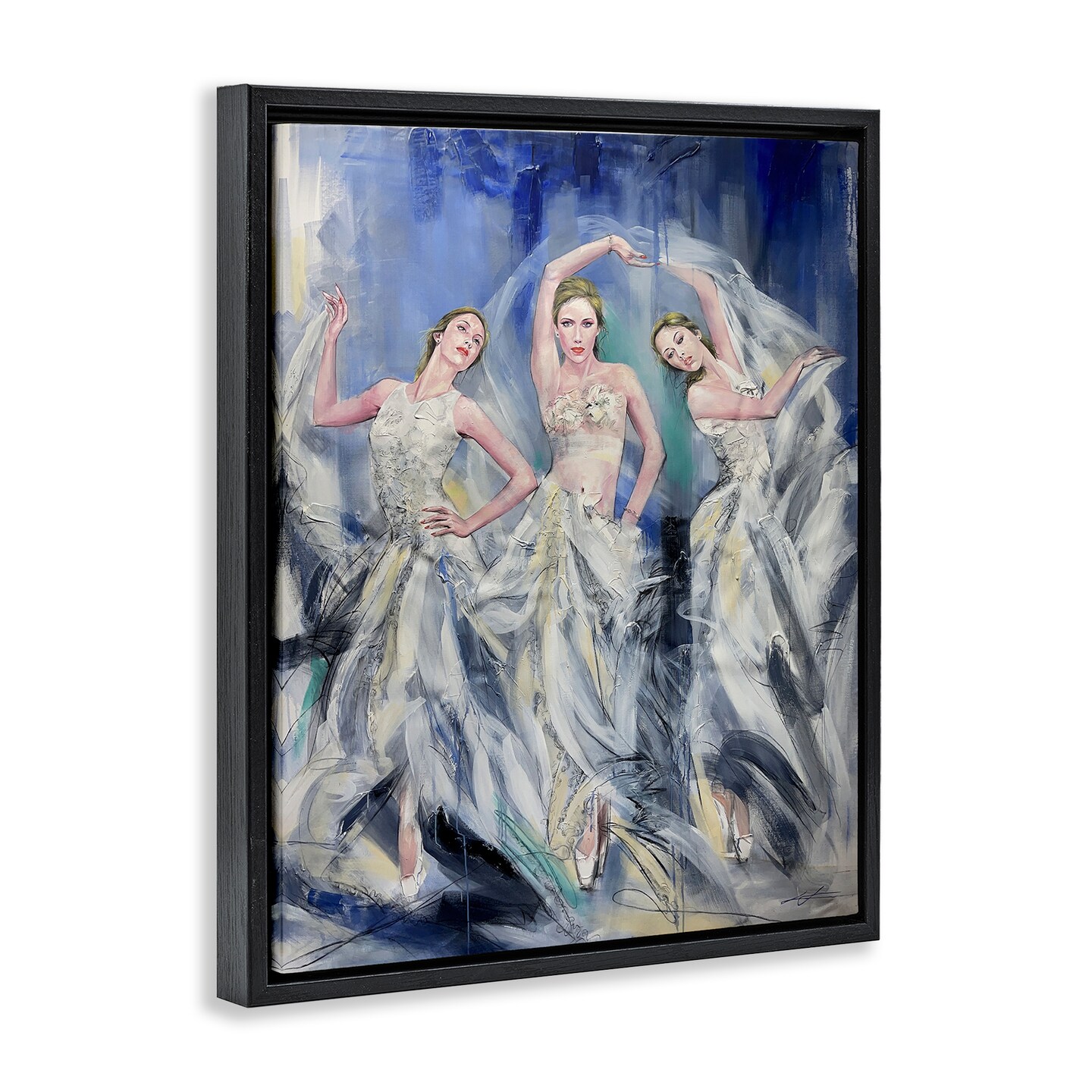 Stupell Industries Fashionable Dancer Trio Floating Frame Design by Lucille Lee