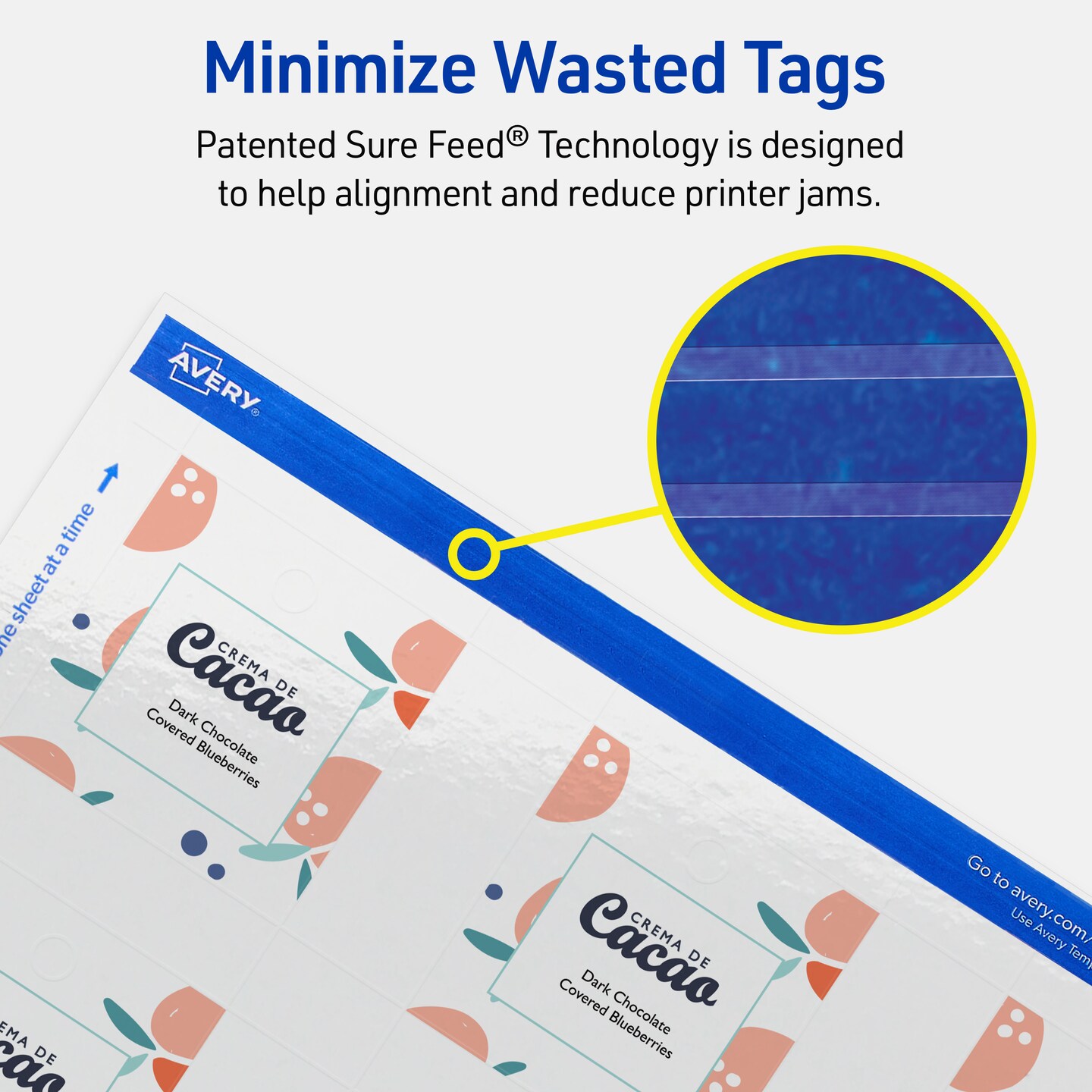 2&#x22; x 2&#x22; Square, Glossy White Printable Tags