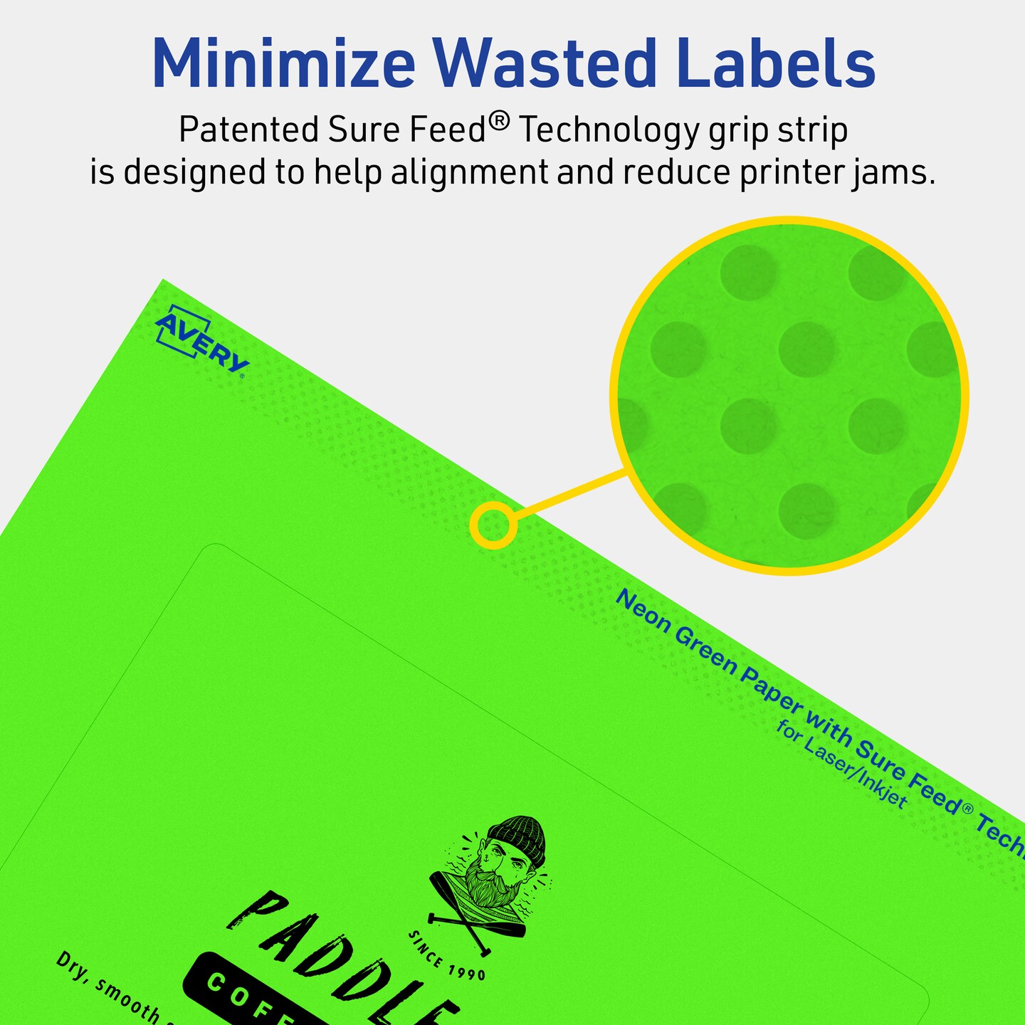 Avery Neon Green Paper Labels, 4&#x22; x 6&#x22; Rectangle