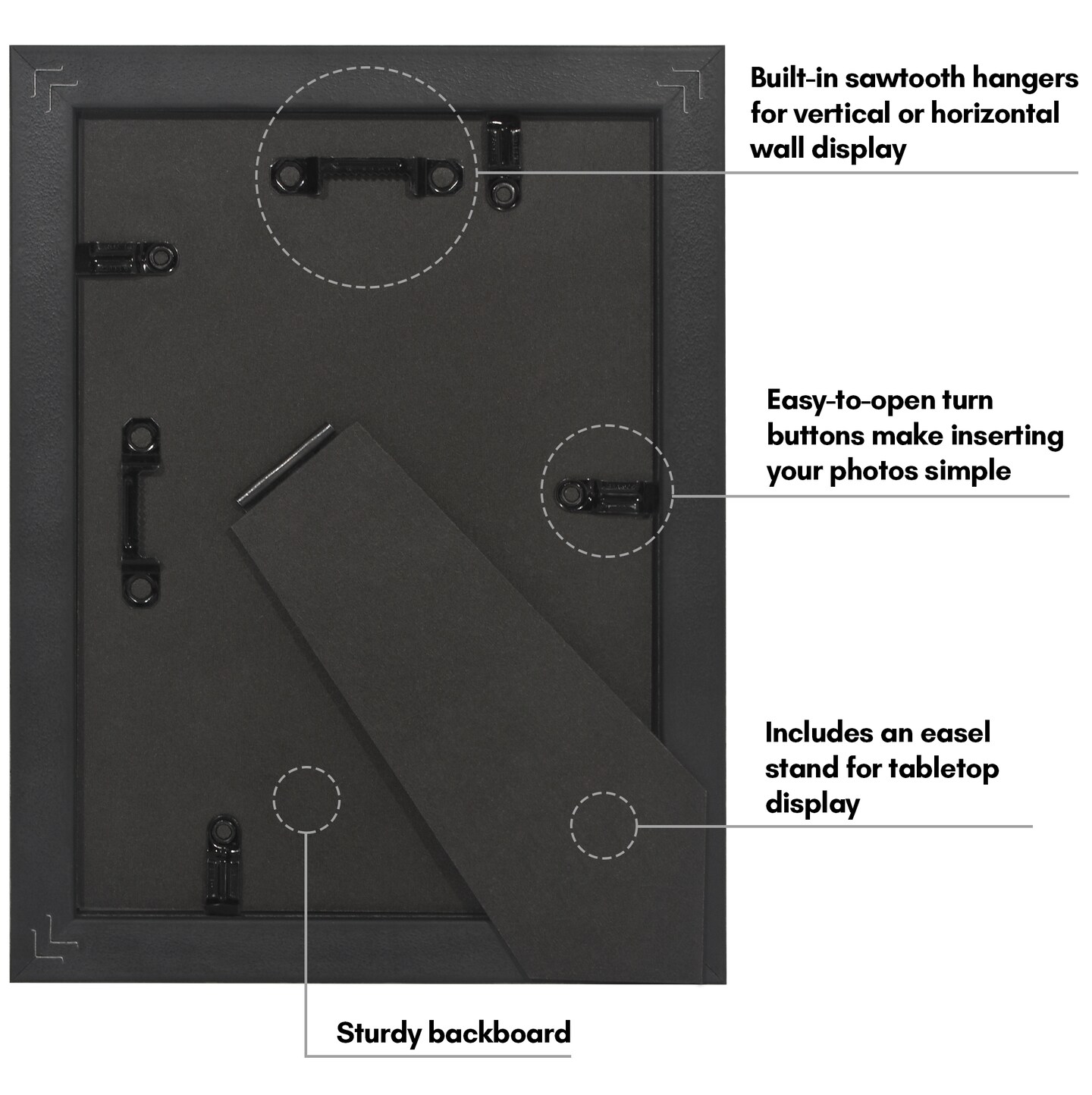 Americanflat Vintage Picture Frame with Beaded Accents with Shatter Resistant Glass and Easel Stand
