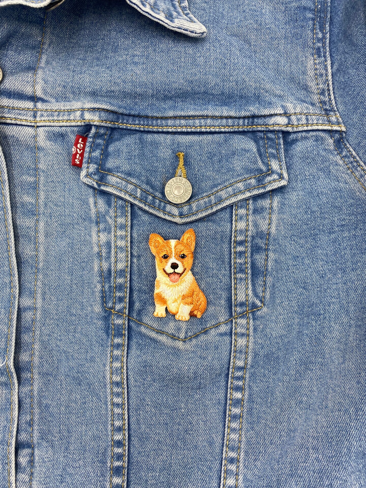 Pembroke Welsh Corgi, Dogs, Pets, Embroidered, Iron on Patch
