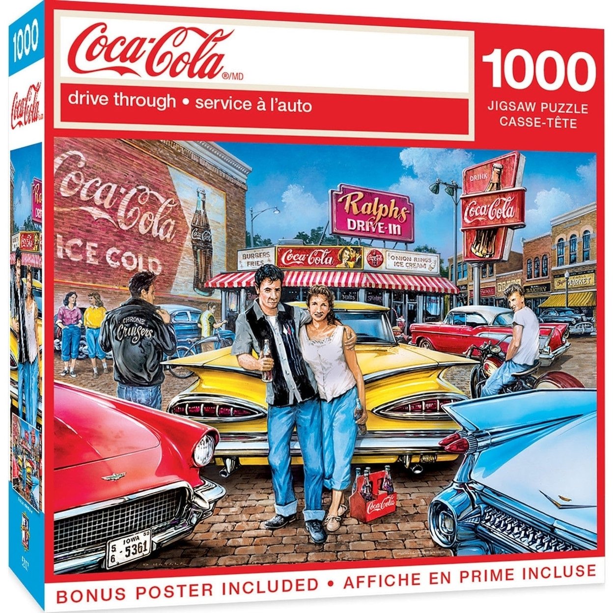 Coca-Cola Drive Through 1000 Piece Jigsaw Puzzle Vintage Hot Rod Nostalgia
