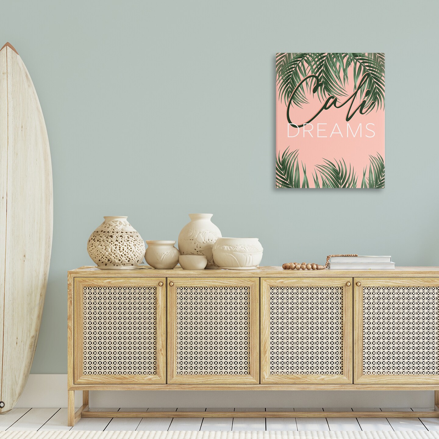 Stupell Industries Cali Dreams on Palms Canvas Wall Art Design by Angela Nickeas