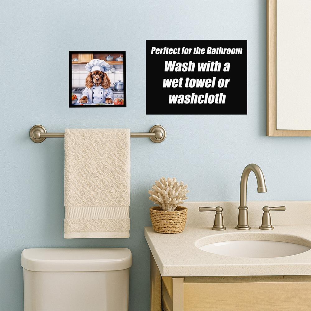 Edge Collections - 8" x 8" - Multicolor - Kitchen Wall Art Framed Metal The Chef - 1 Piece