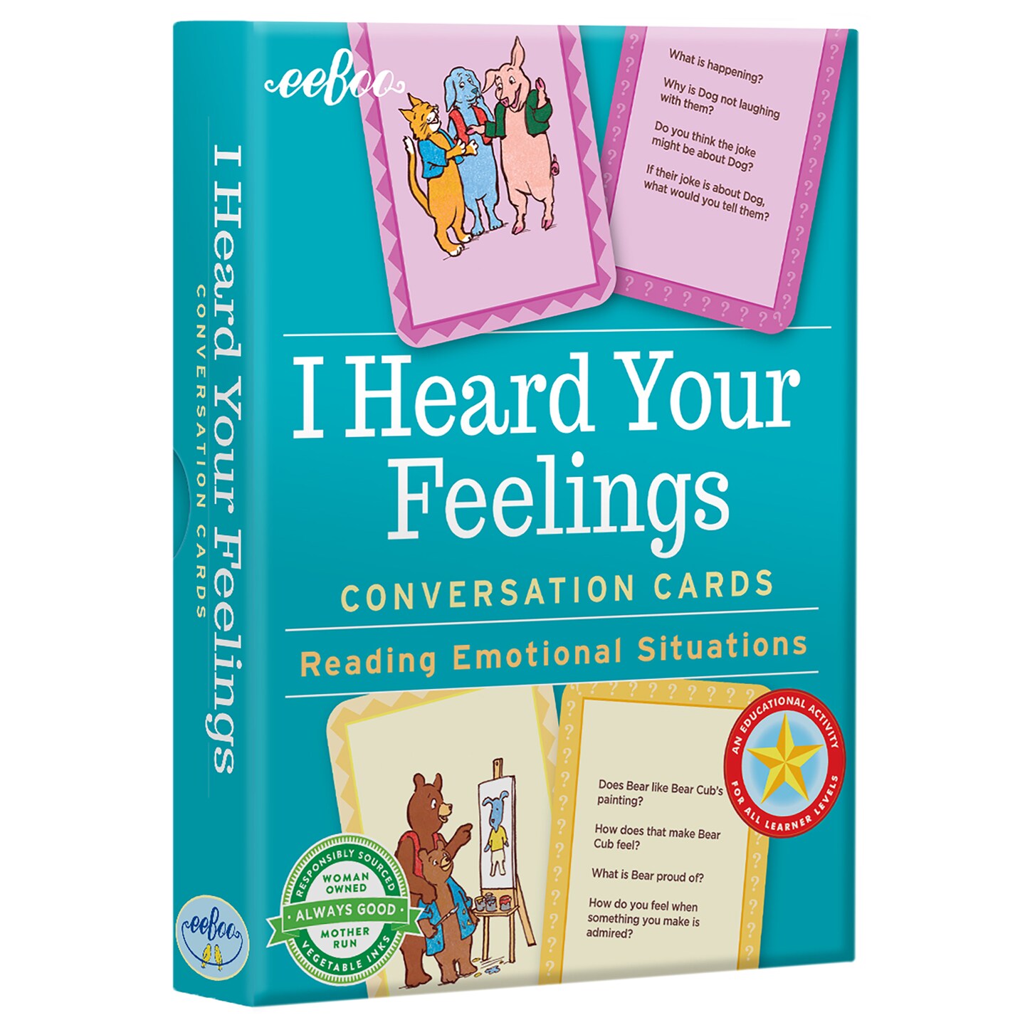 eeBoo I Heard Your Feelings Conversation Flash Cards