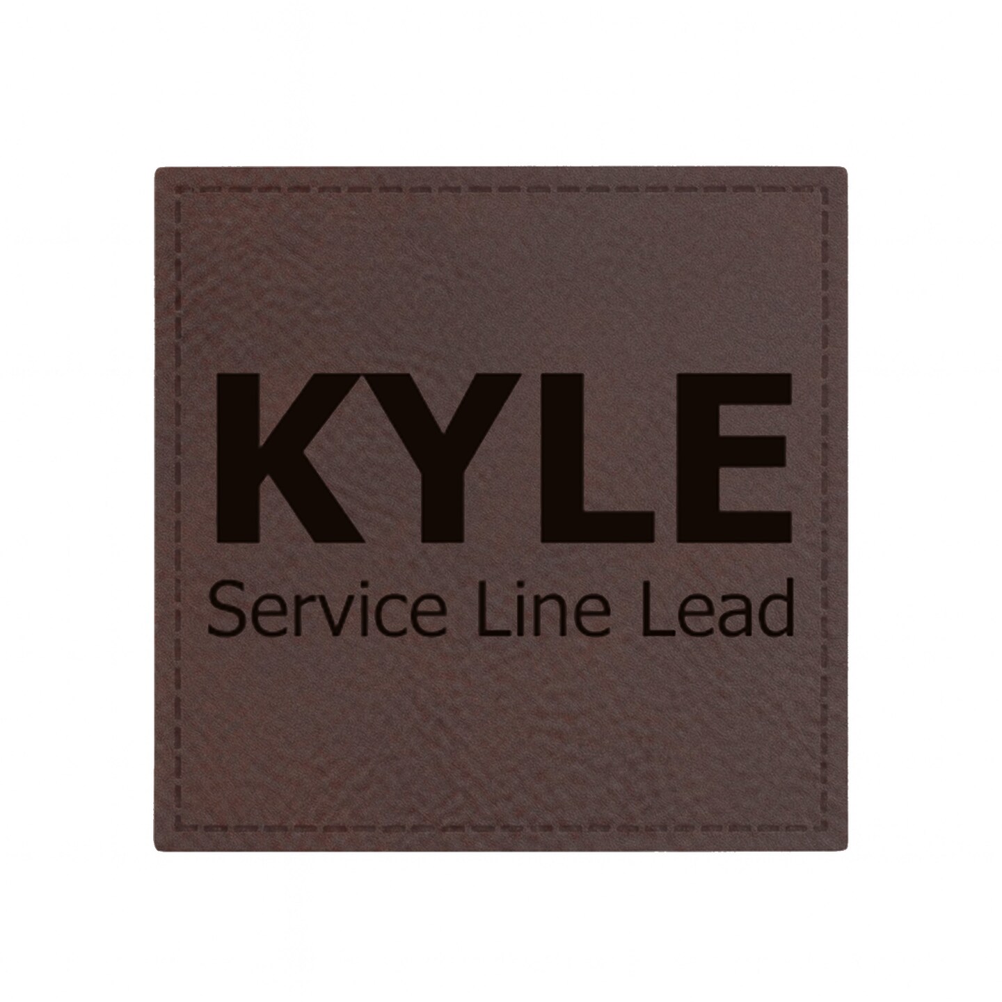 Engravable Leather Patch Blanks for Hats, Jackets & Bags – Laserable Faux Leather Patches with Adhesive & Stitch – Leatherette Apparel Patches (Square, 5 Pack)