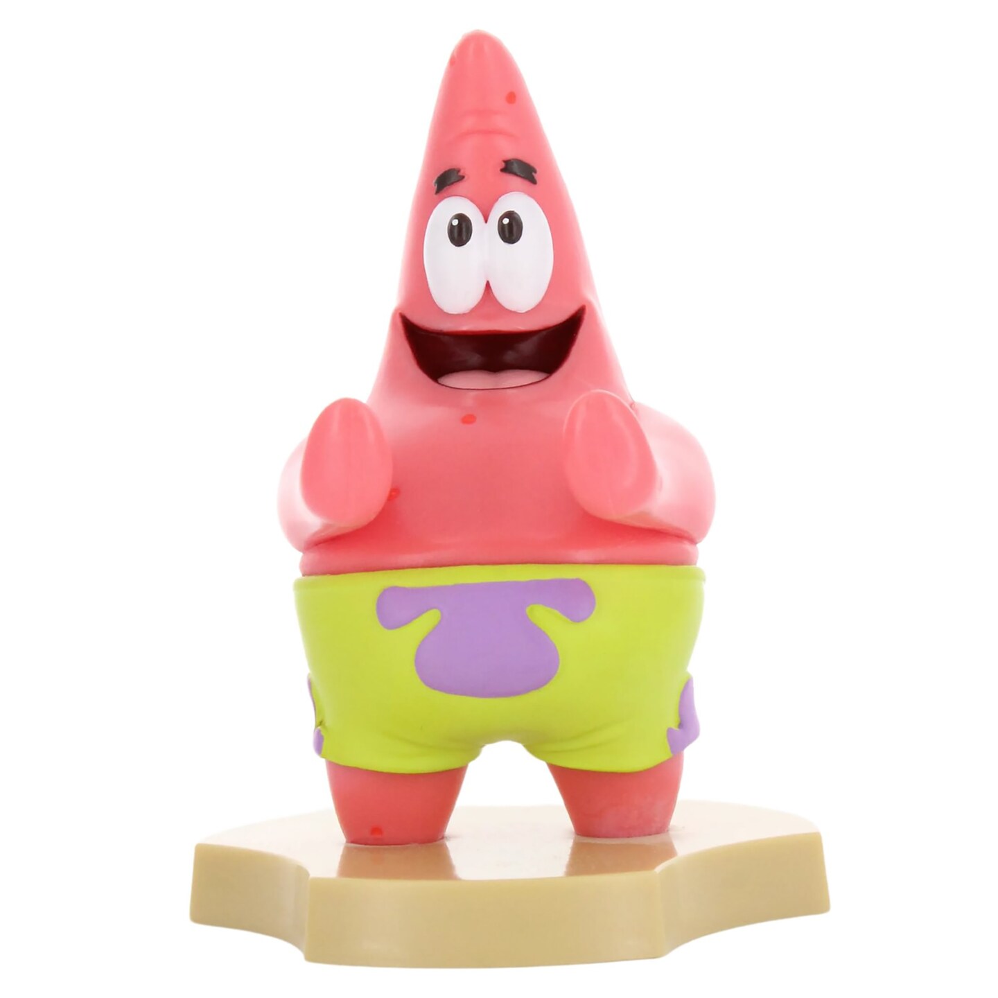Exquisite Gaming: Cable Guys Holdems: Spongebob: Patrick - Earbud &#x26; Phone Holder, 4.5&#x22; Mini Collectible With a Twist, TV Series Licensed Figure