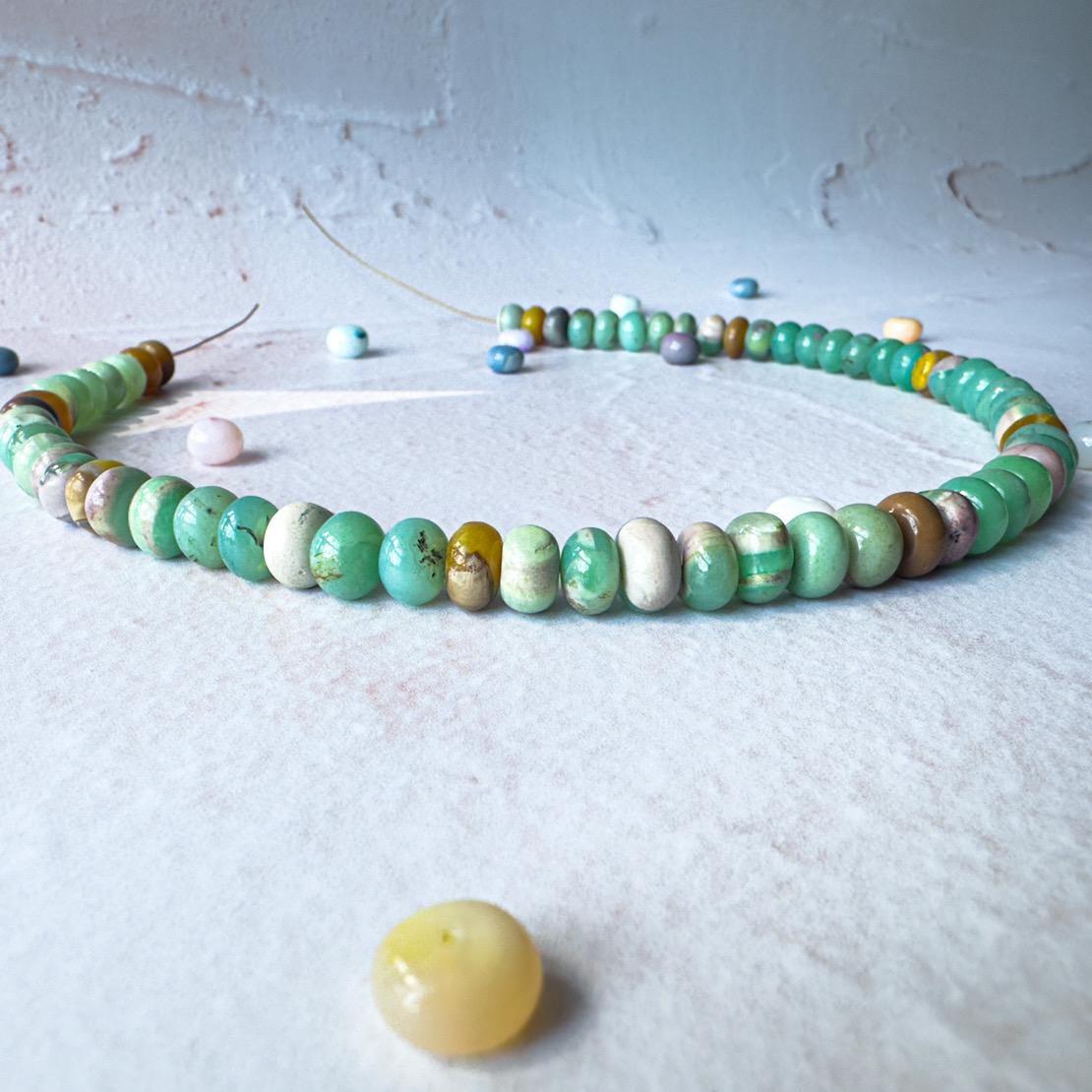 Gorgeous Light popular Green Natural Chrysoprase Faceted Rondelle Candy Necklace