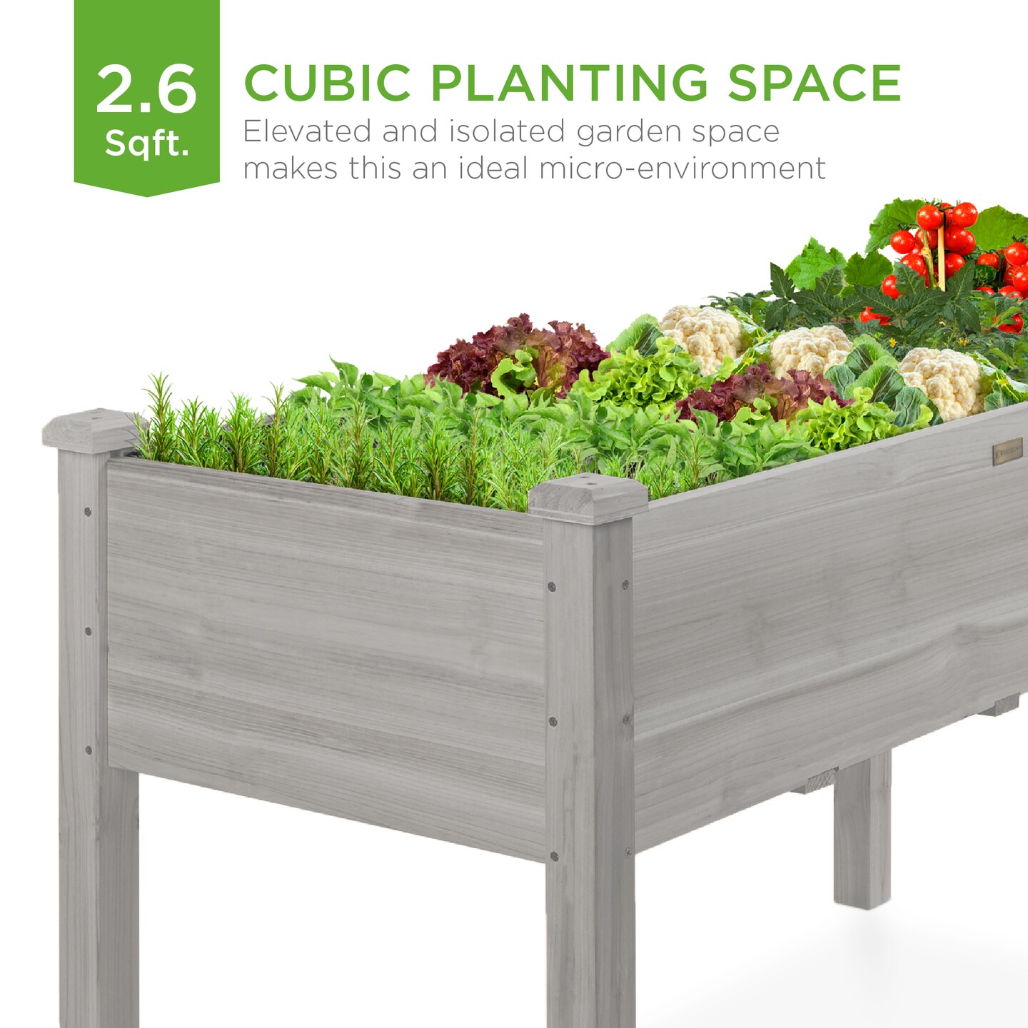 Best Choice Products 34x18x30in Raised Garden Bed, Elevated Wood Planter Box for Kids, Patio w/ Bed Liner