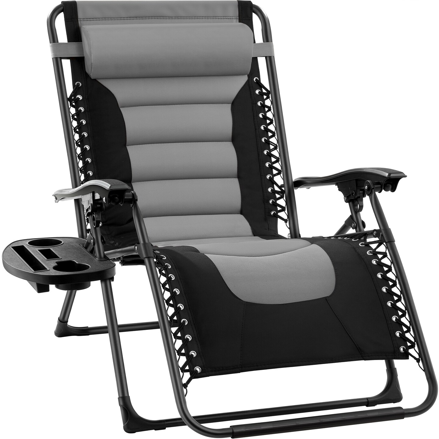 Best Choice Products Oversized Padded Zero Gravity Chair Folding Outdoor Patio Recliner w Side Tray Michaels