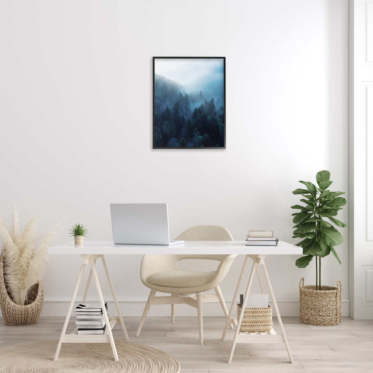 Stupell Industries Daylight over Pine Forest Framed Giclee Art