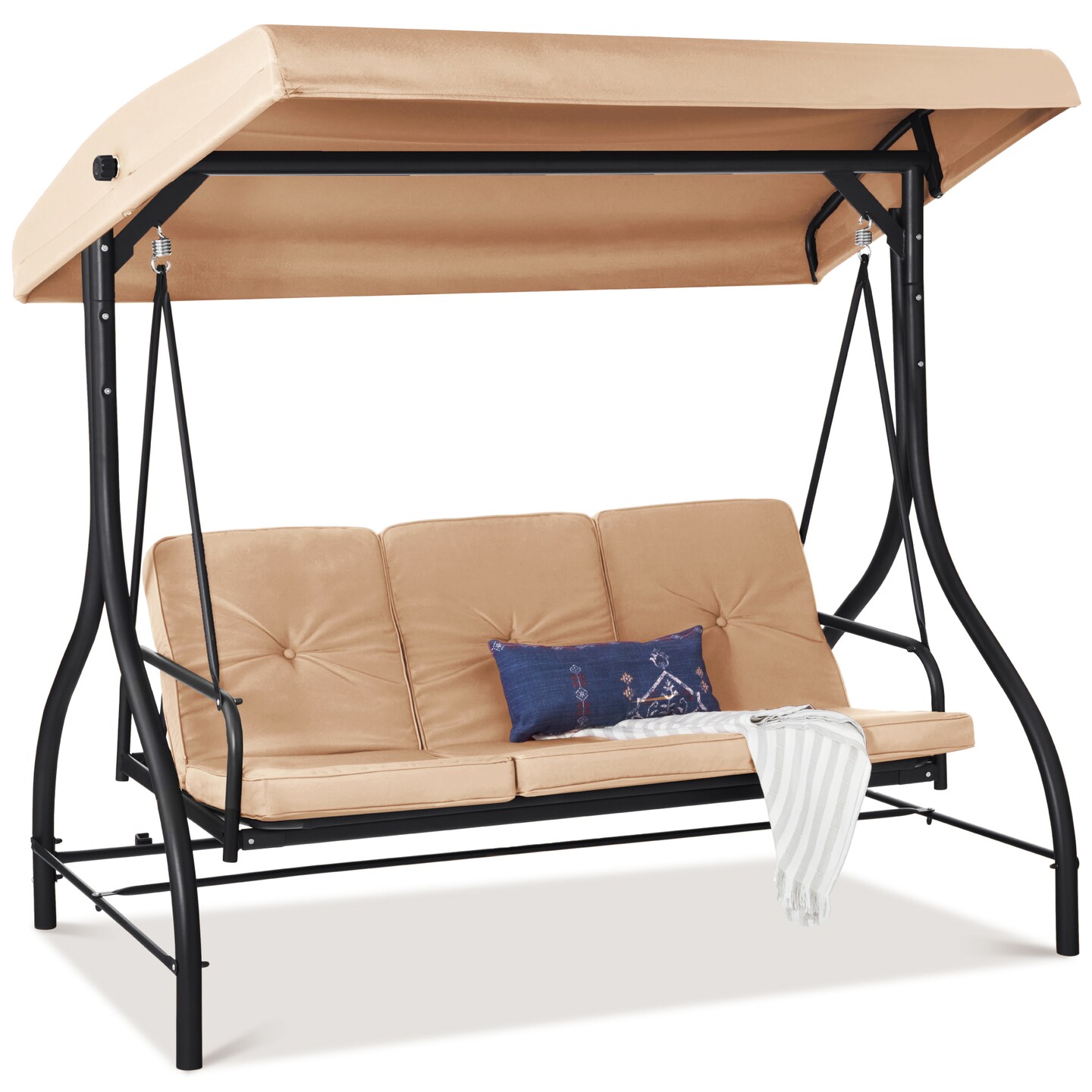 Patio glider with canopy best sale