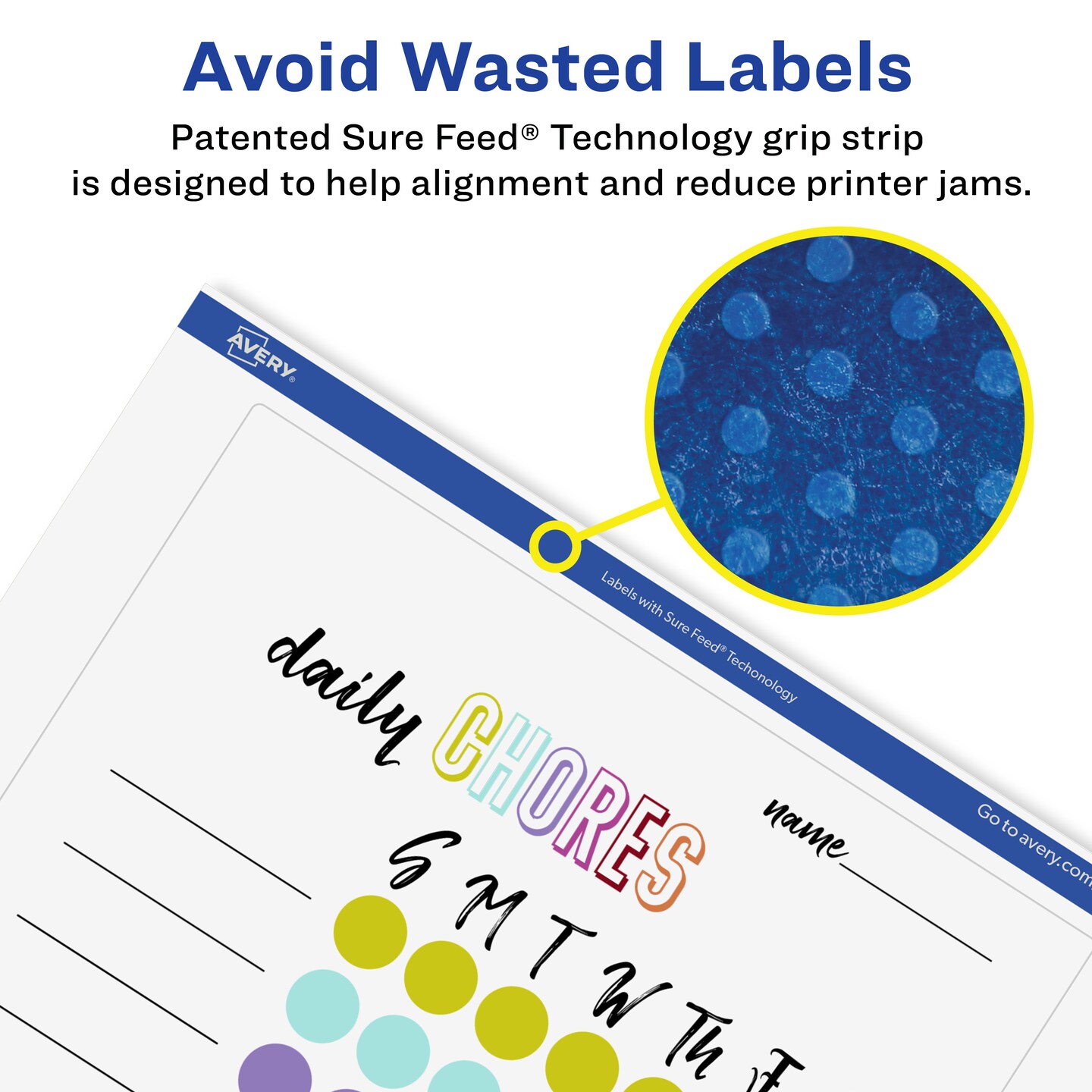 Avery Glossy Clear Rectangle Labels with Sure Feed, 5&#x22; x 7&#x22;